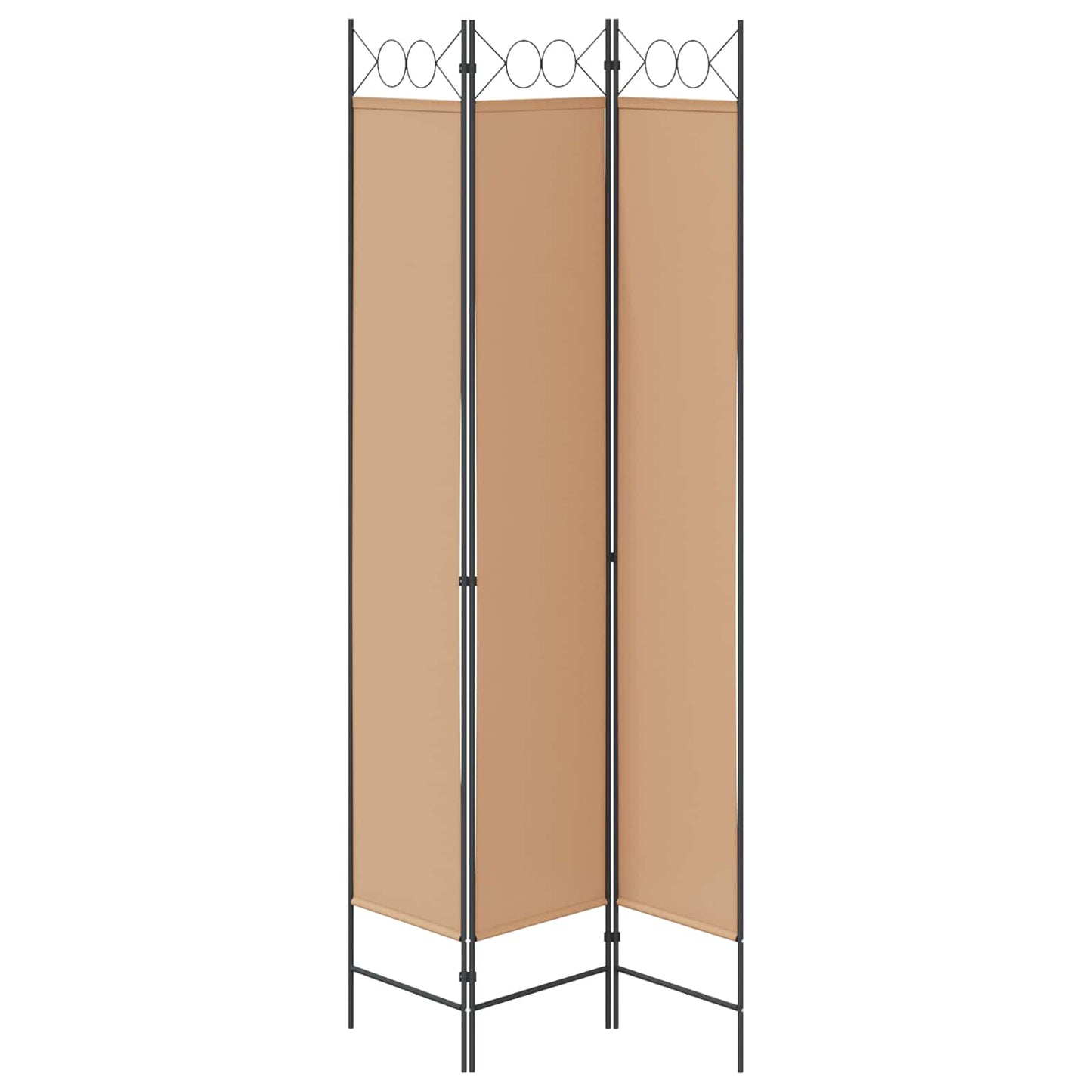 vidaXL 3-Panel Room Divider Μπεζ 120 x 220 cm Ύφασμα