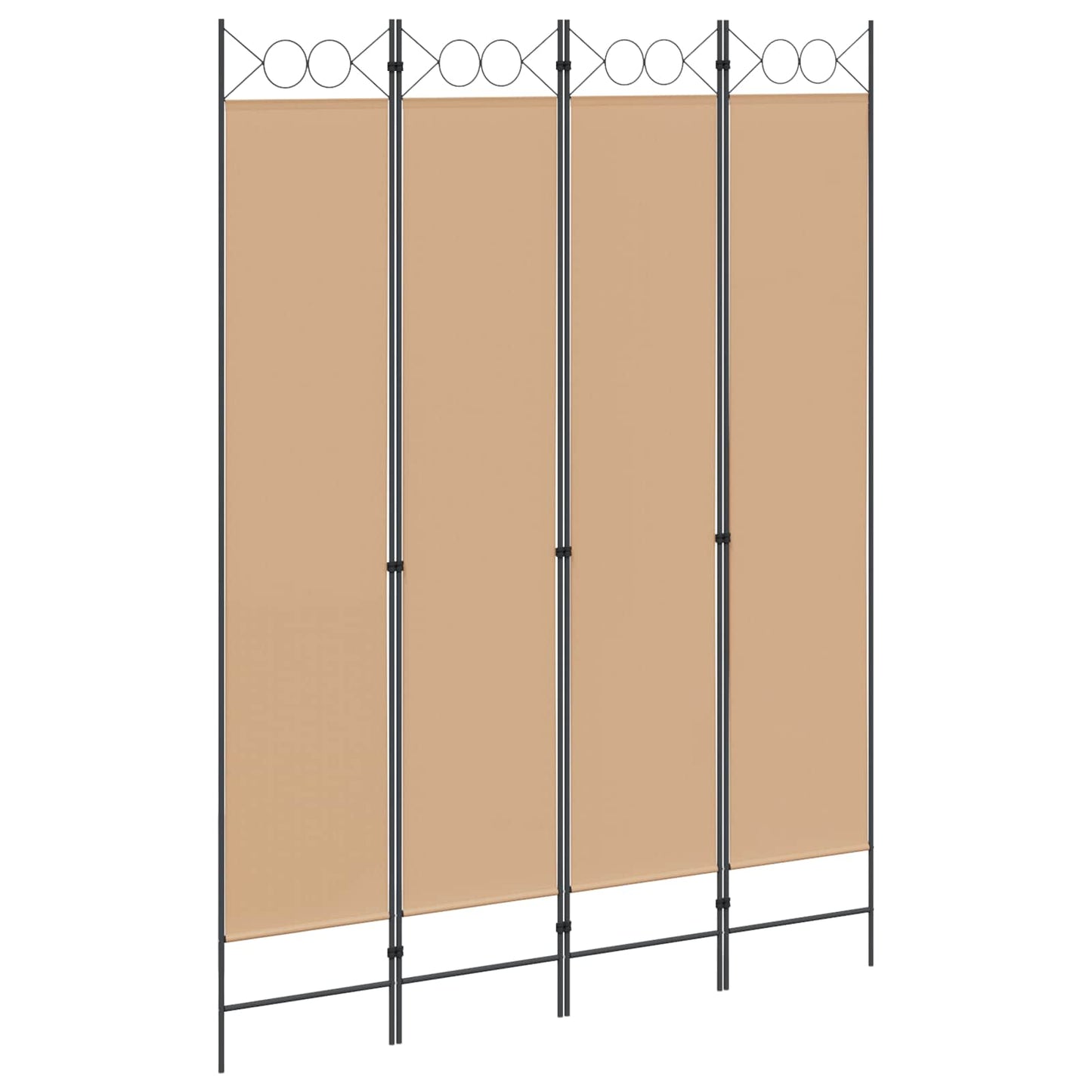 vidaXL 4-Πίνακας Διαχωριστικός Μπεζ 160 x 220 cm Ύφασμα