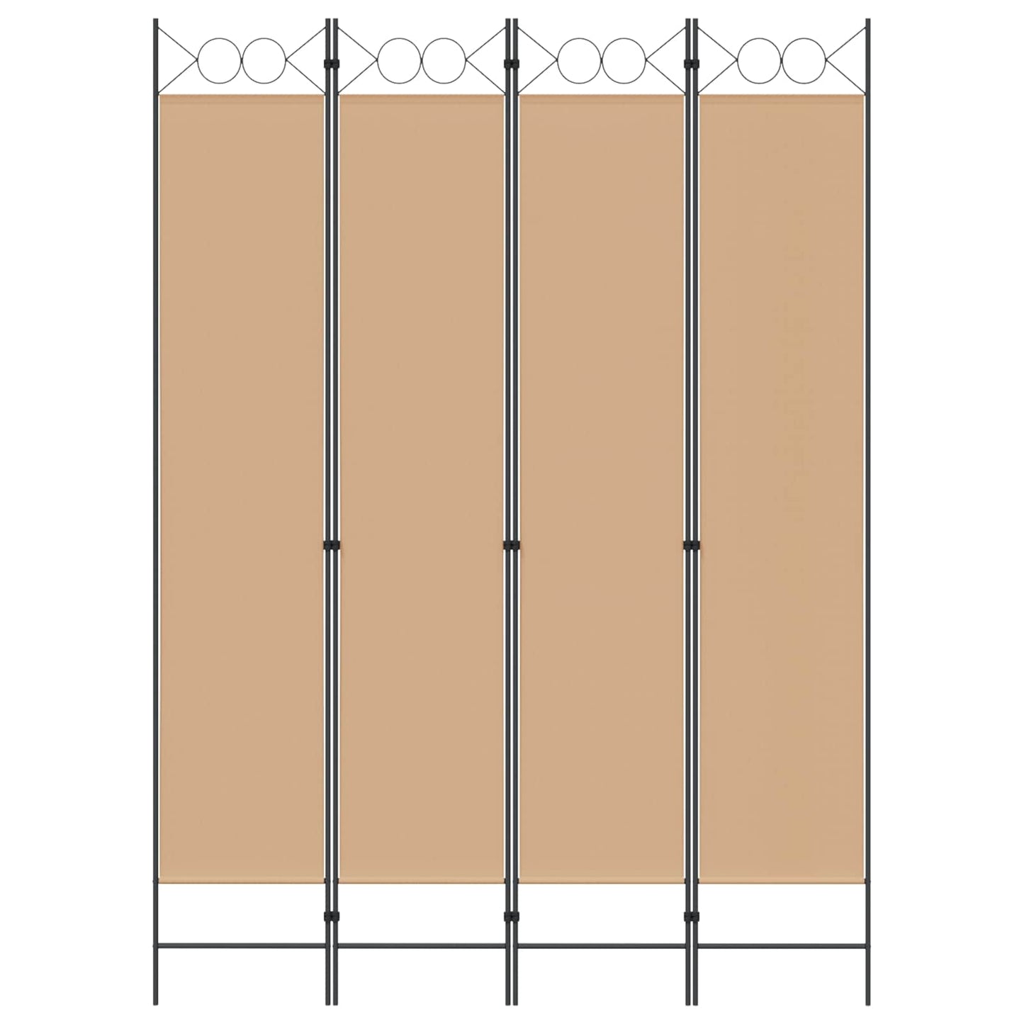 vidaXL 4-Πίνακας Διαχωριστικός Μπεζ 160 x 220 cm Ύφασμα