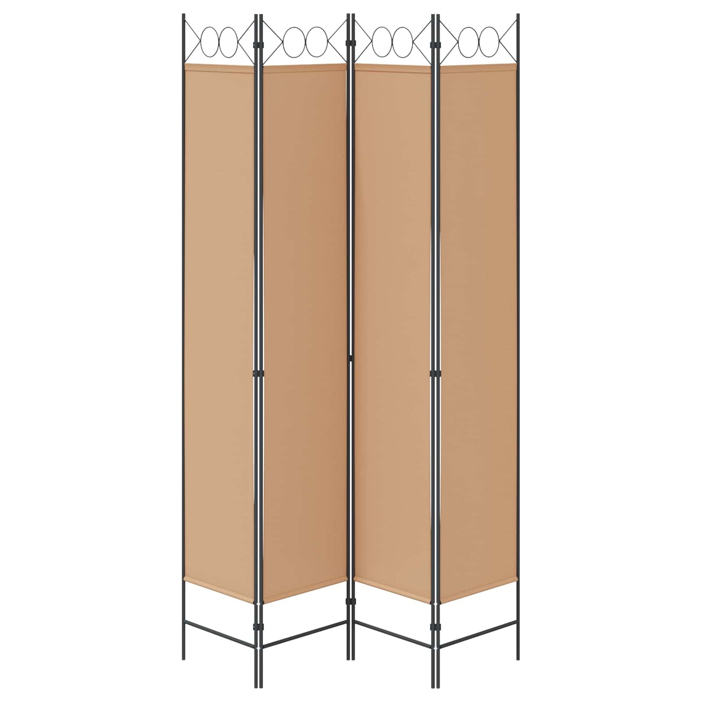 vidaXL 4-Πίνακας Διαχωριστικός Μπεζ 160 x 220 cm Ύφασμα