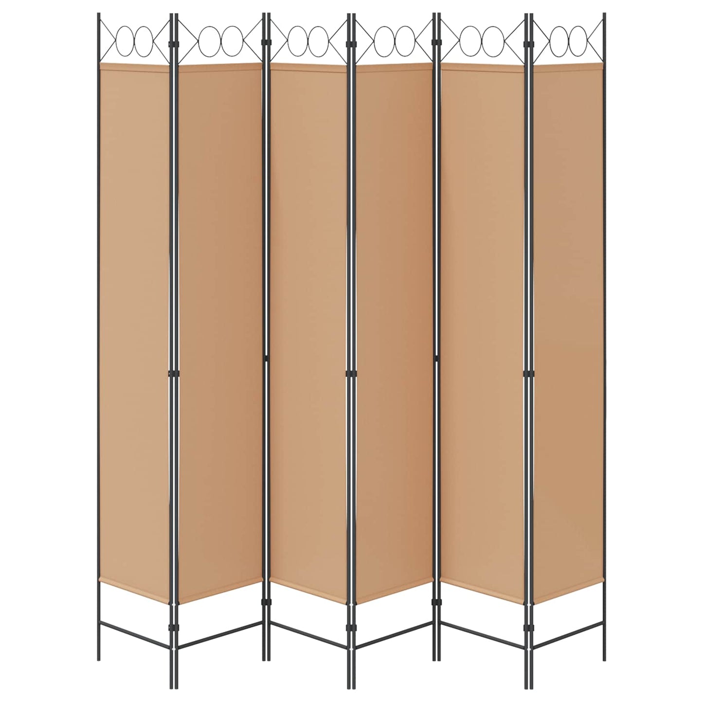 vidaXL Διαχωριστικό Δωματίου 6-Πάνελ Μπεζ 240 x 220 cm Ύφασμα