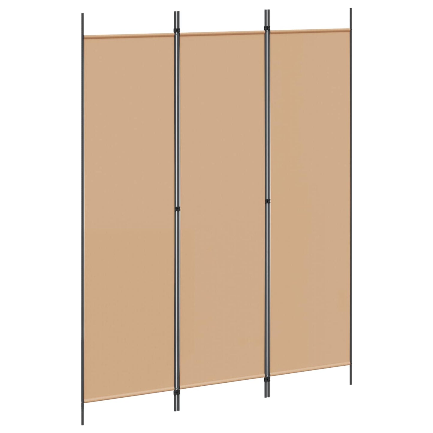 vidaXL 3-Panel Room Divider Μπεζ 150 x 200 cm Ύφασμα