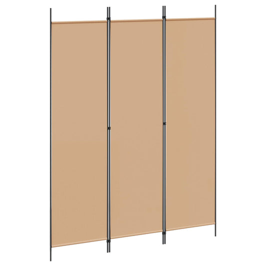 vidaXL 3-Panel Room Divider Μπεζ 150 x 200 cm Ύφασμα