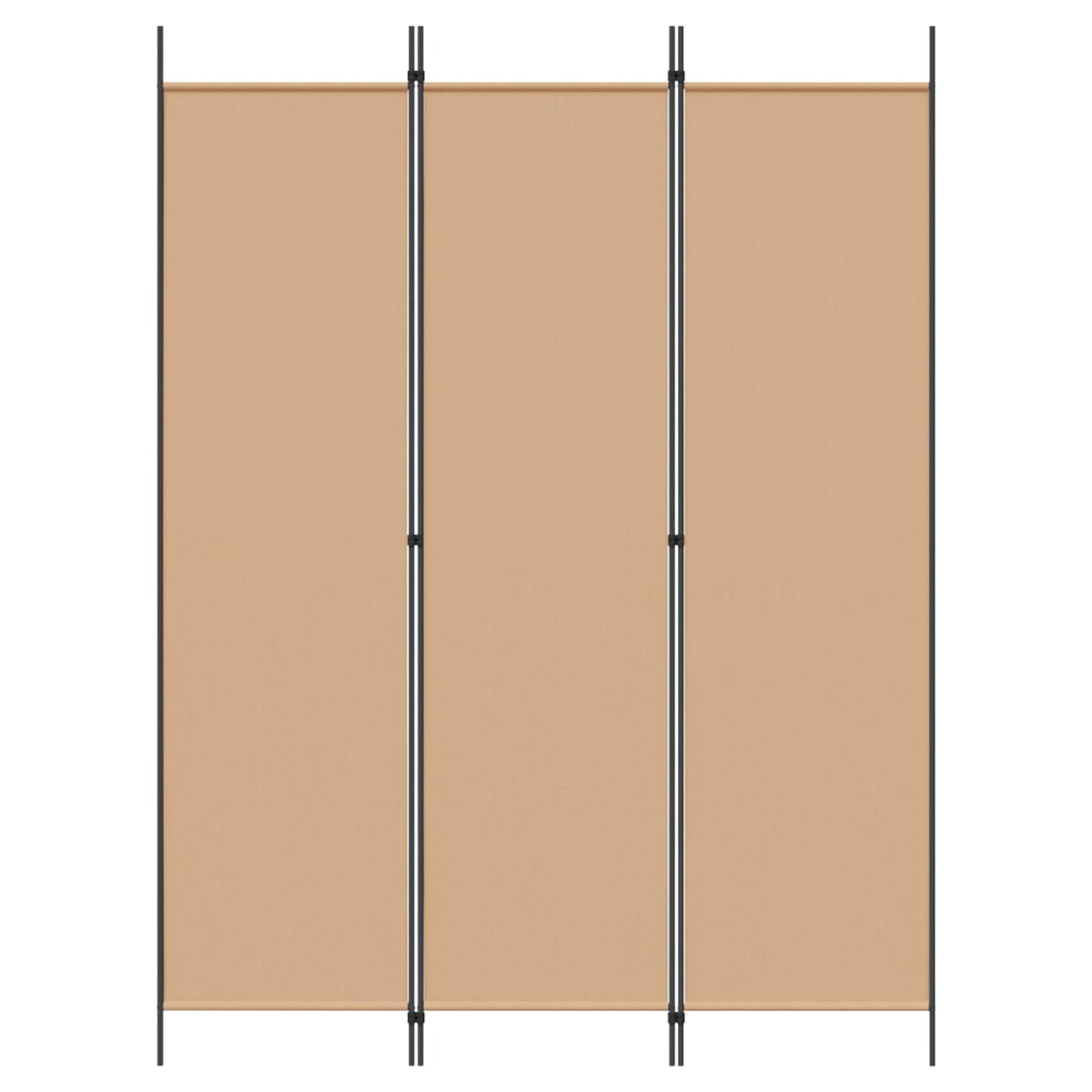 vidaXL 3-Panel Room Divider Μπεζ 150 x 200 cm Ύφασμα