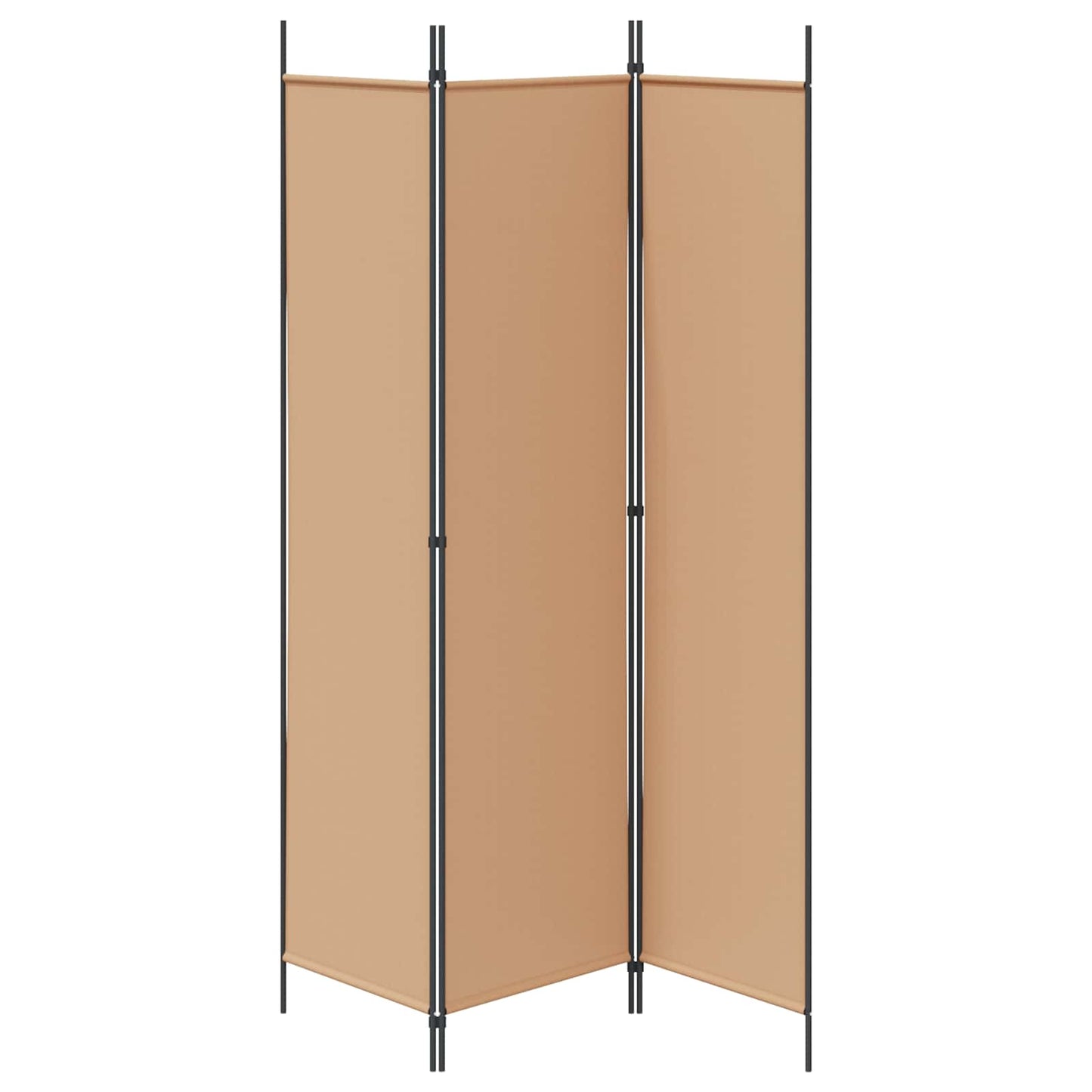 vidaXL 3-Panel Room Divider Μπεζ 150 x 200 cm Ύφασμα