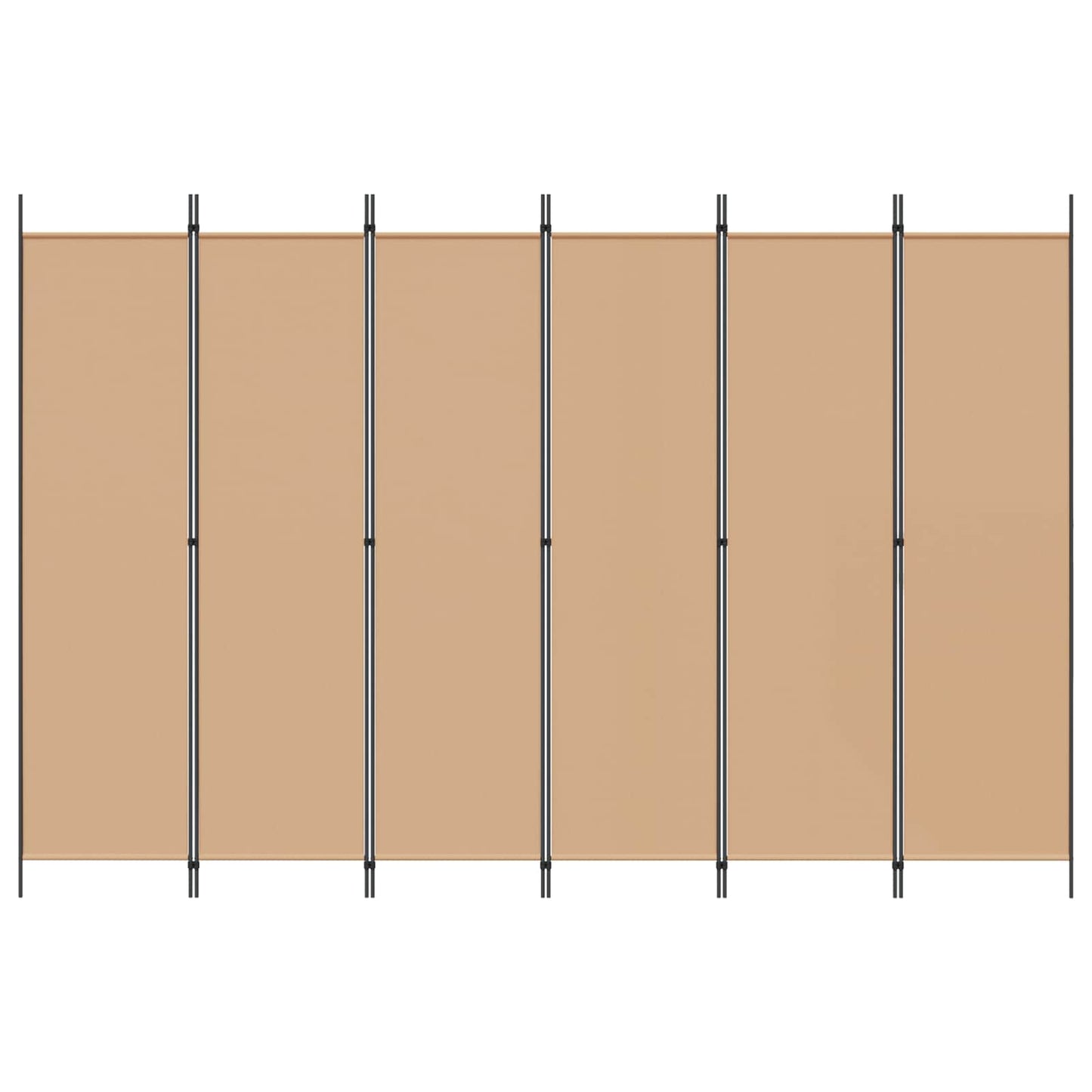 vidaXL Διαχωριστικό Δωματίου 6-Πάνελ Μπεζ 300 x 200 cm Ύφασμα
