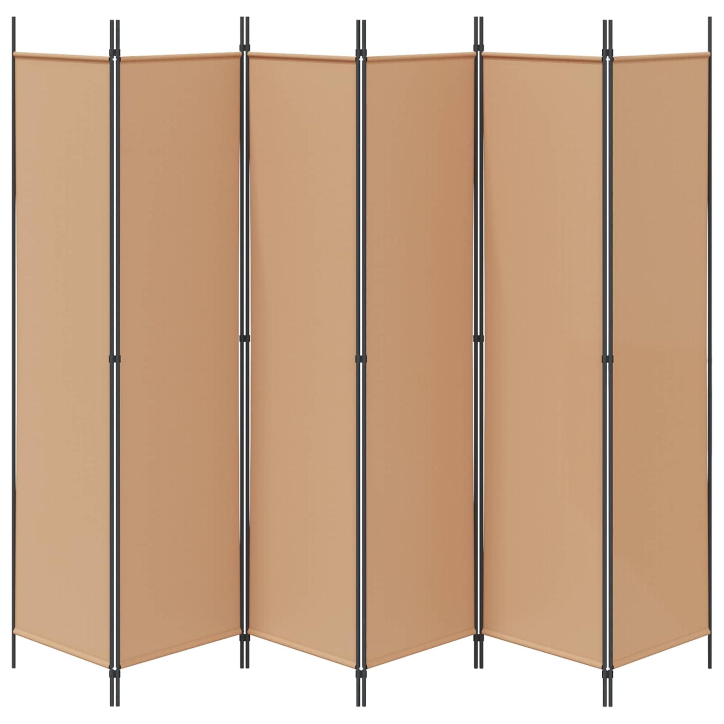 vidaXL Διαχωριστικό Δωματίου 6-Πάνελ Μπεζ 300 x 200 cm Ύφασμα