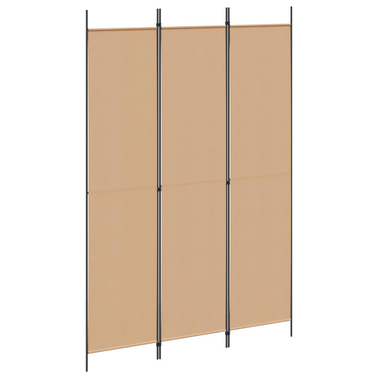 vidaXL 3-Panel Room Divider Μπεζ 150 x 220 cm Ύφασμα