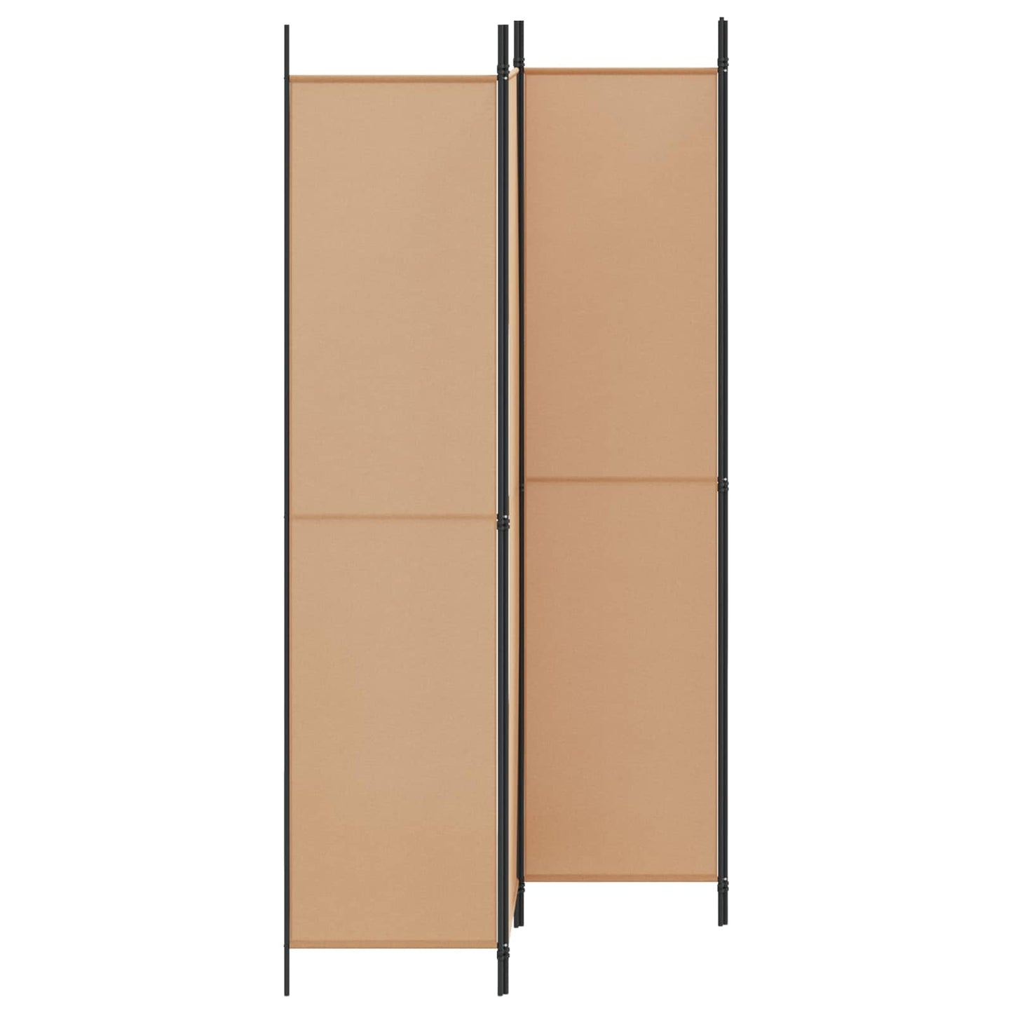 vidaXL 4-Πίνακας Διαχωριστικός Μπεζ 200 x 220 cm Ύφασμα