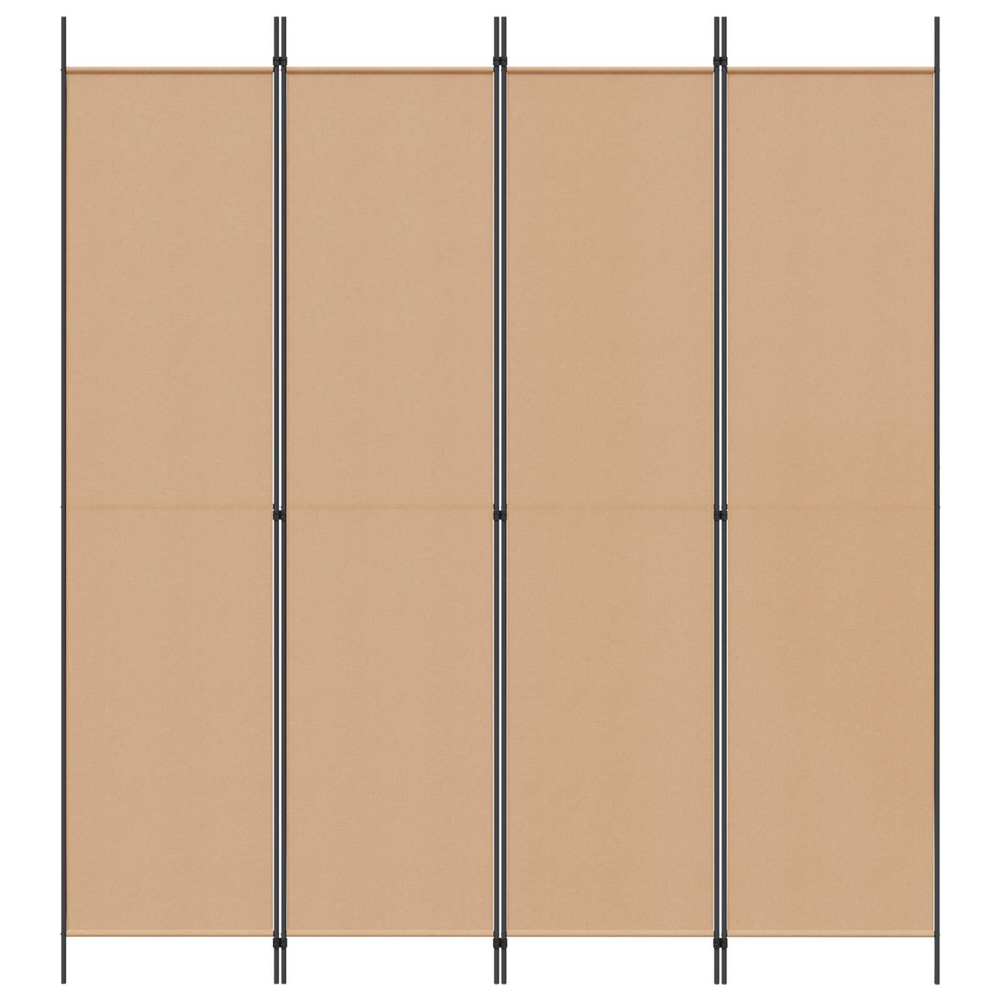 vidaXL 4-Πίνακας Διαχωριστικός Μπεζ 200 x 220 cm Ύφασμα