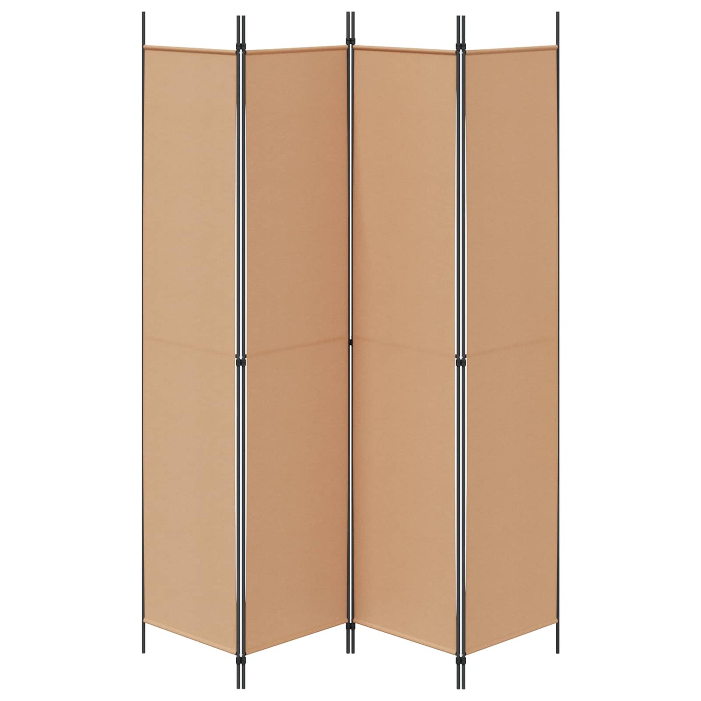 vidaXL 4-Πίνακας Διαχωριστικός Μπεζ 200 x 220 cm Ύφασμα