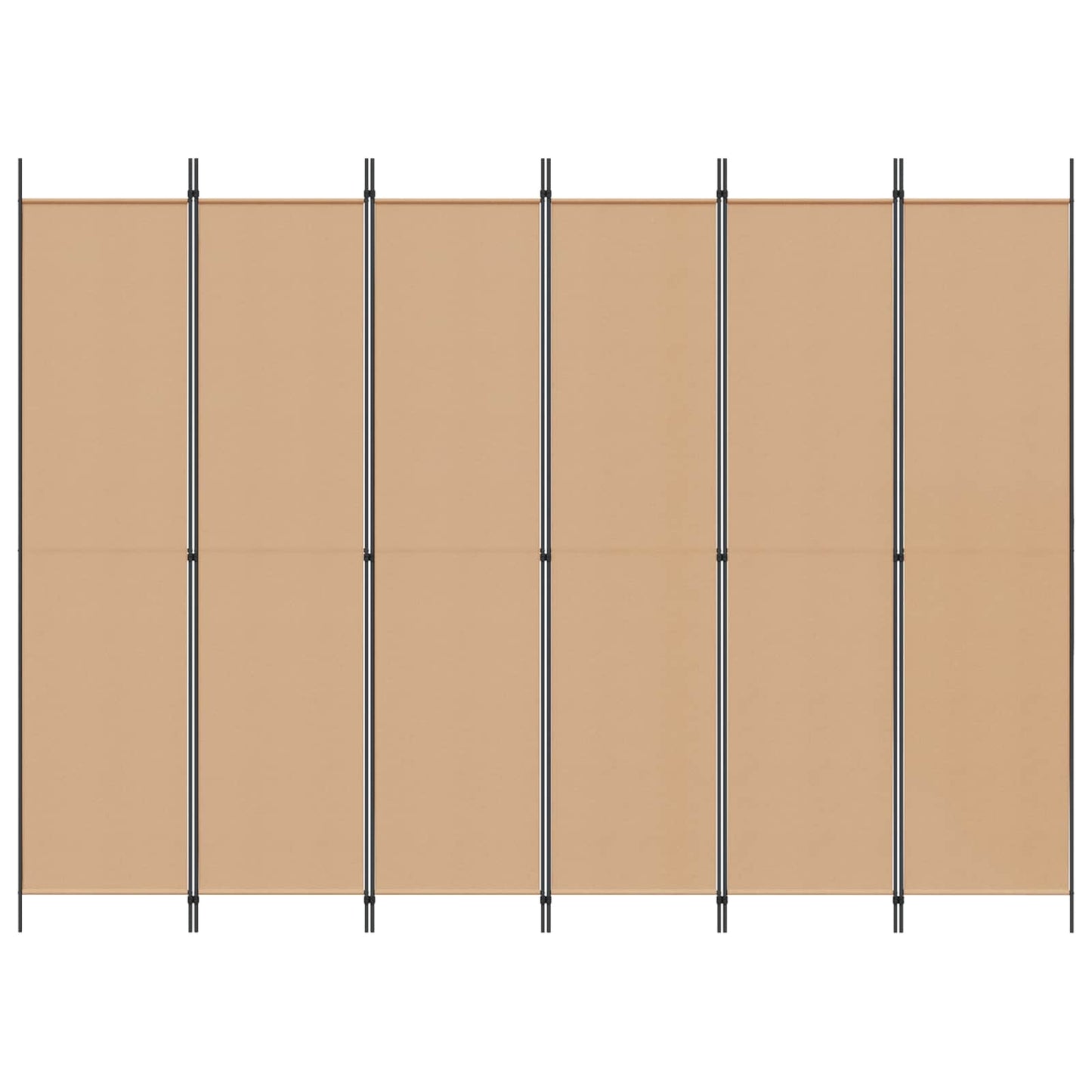 vidaXL Διαχωριστικό Δωματίου 6-Πάνελ Μπεζ 300 x 220 cm Ύφασμα