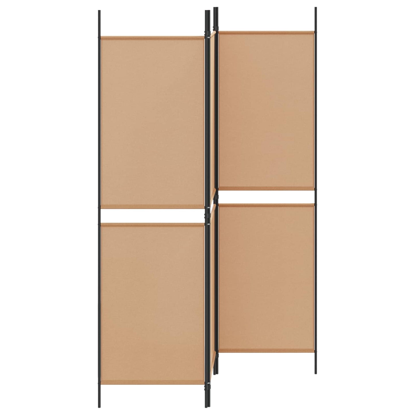 vidaXL 3-Panel Room Divider Μπεζ 150 x 180 cm Ύφασμα
