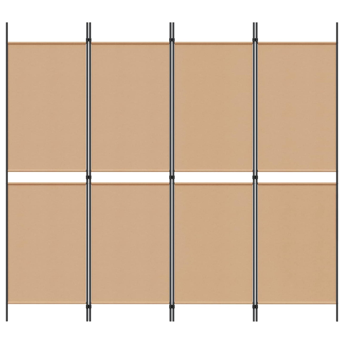vidaXL Διαχωριστικό Δωματίου 4-Πανέλων Μπεζ 200 x 180 cm Ύφασμα