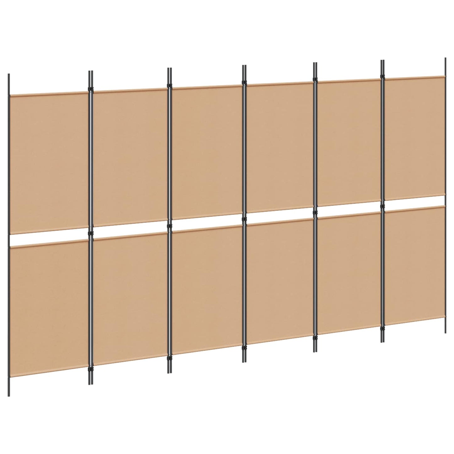 vidaXL Διαχωριστικό Δωματίου 6-Πάνελ Μπεζ 300 x 180 cm Ύφασμα