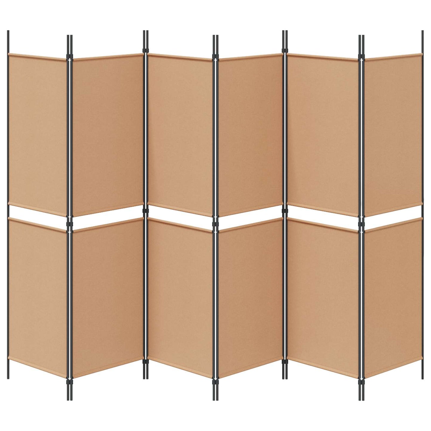 vidaXL Διαχωριστικό Δωματίου 6-Πάνελ Μπεζ 300 x 180 cm Ύφασμα