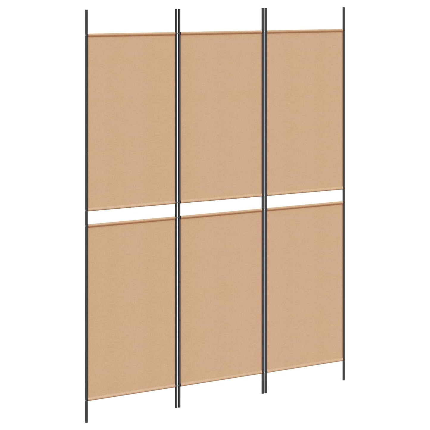 vidaXL 3-Panel Room Divider Μπεζ 150 x 200 cm Ύφασμα