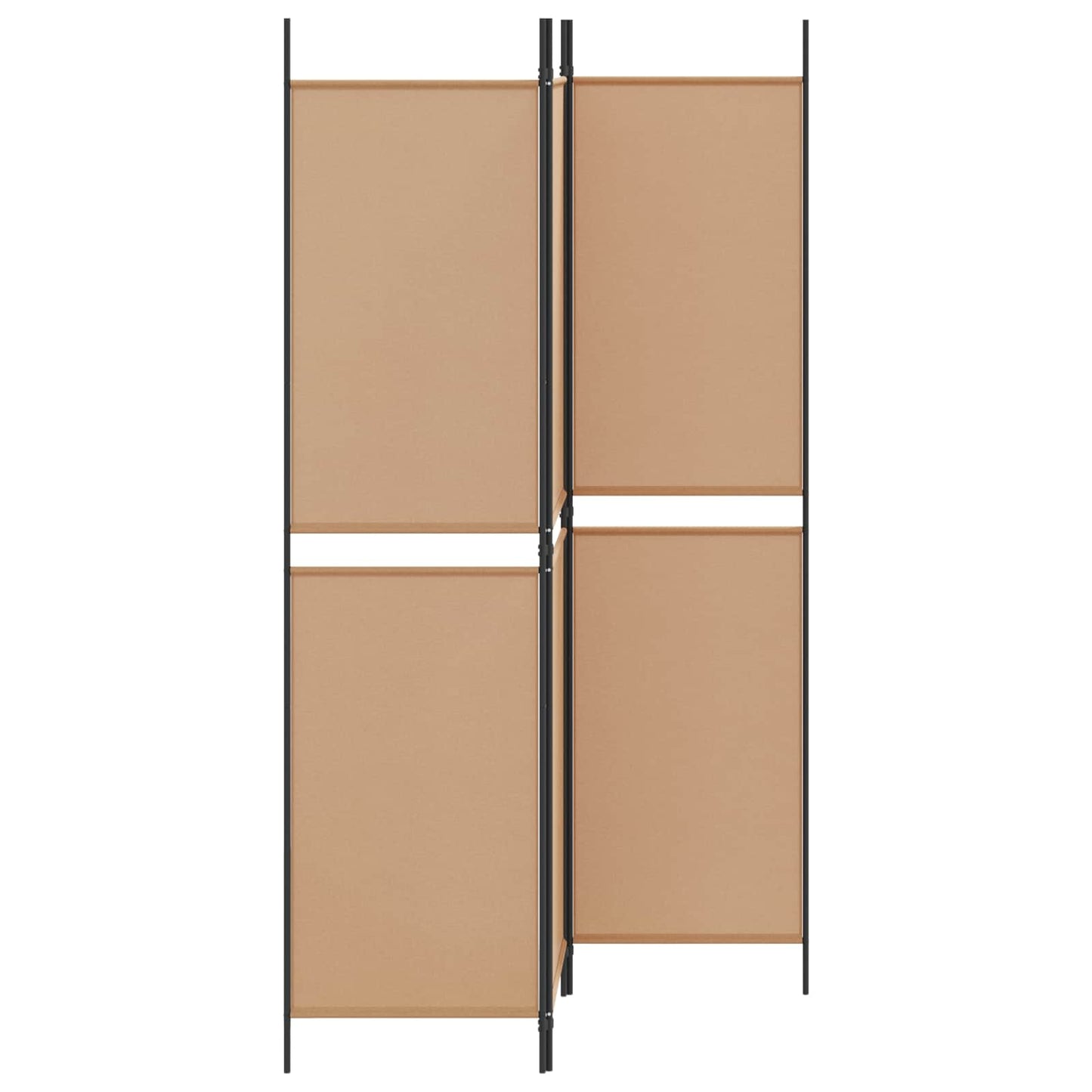 vidaXL 3-Panel Room Divider Μπεζ 150 x 200 cm Ύφασμα
