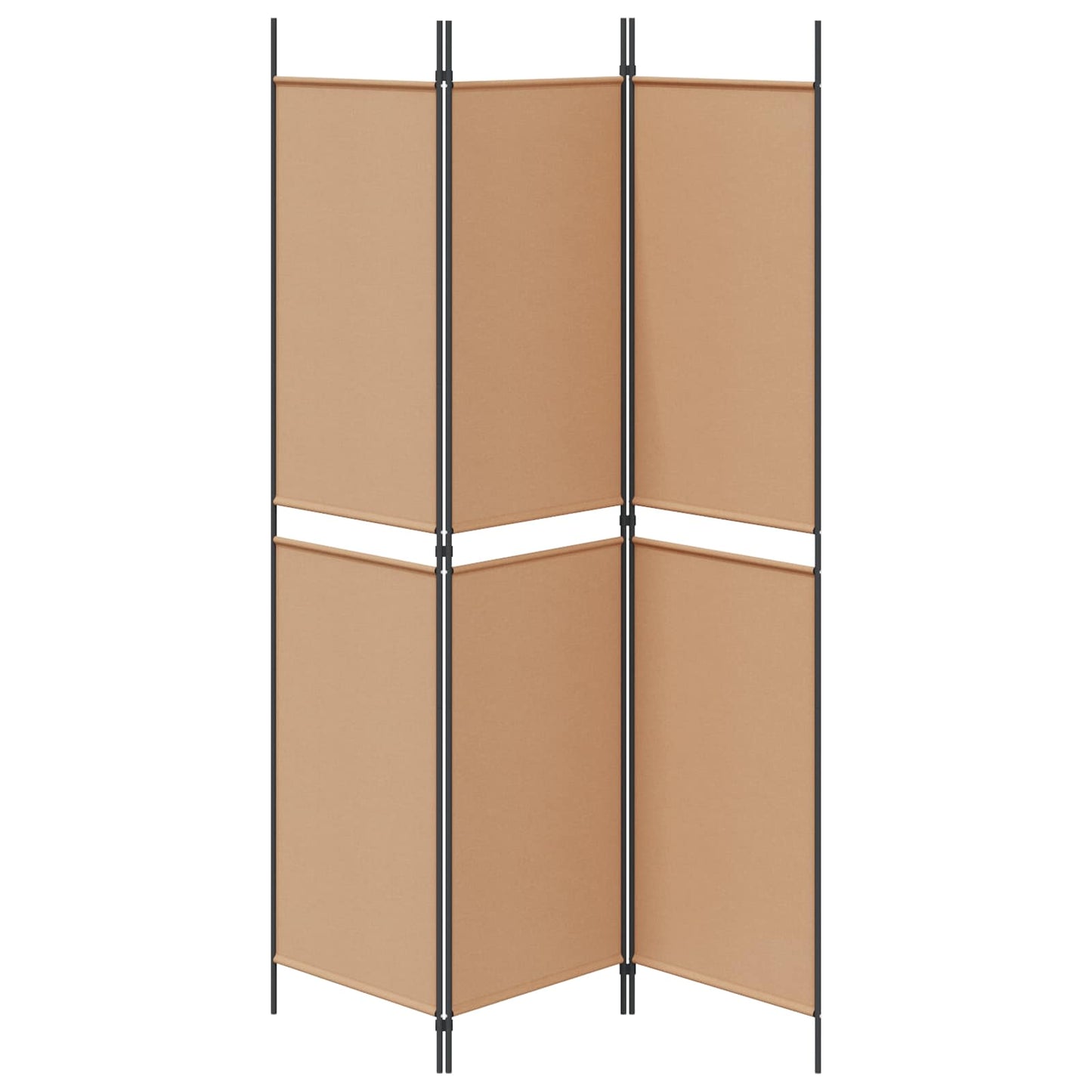vidaXL 3-Panel Room Divider Μπεζ 150 x 200 cm Ύφασμα