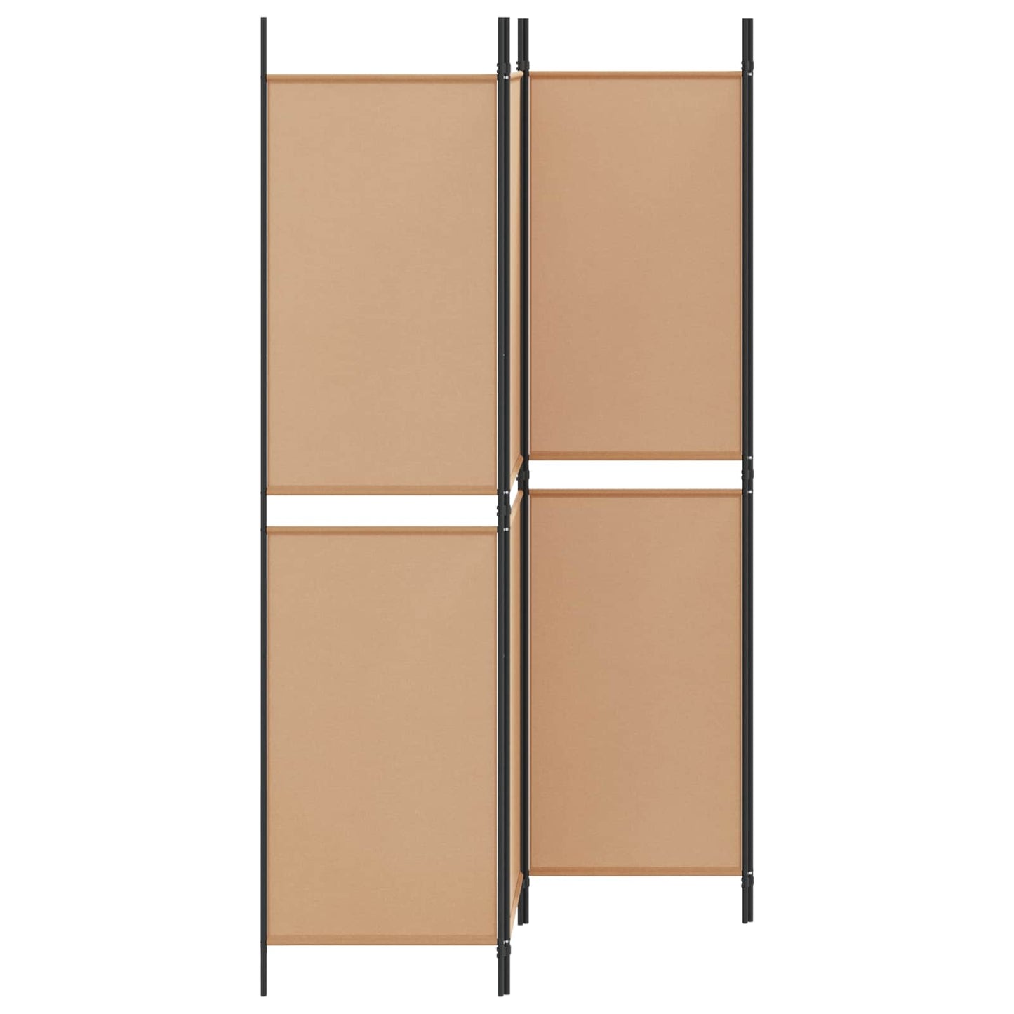 vidaXL 4-Πίνακας Διαχωριστικός Μπεζ 200 x 200 cm Ύφασμα