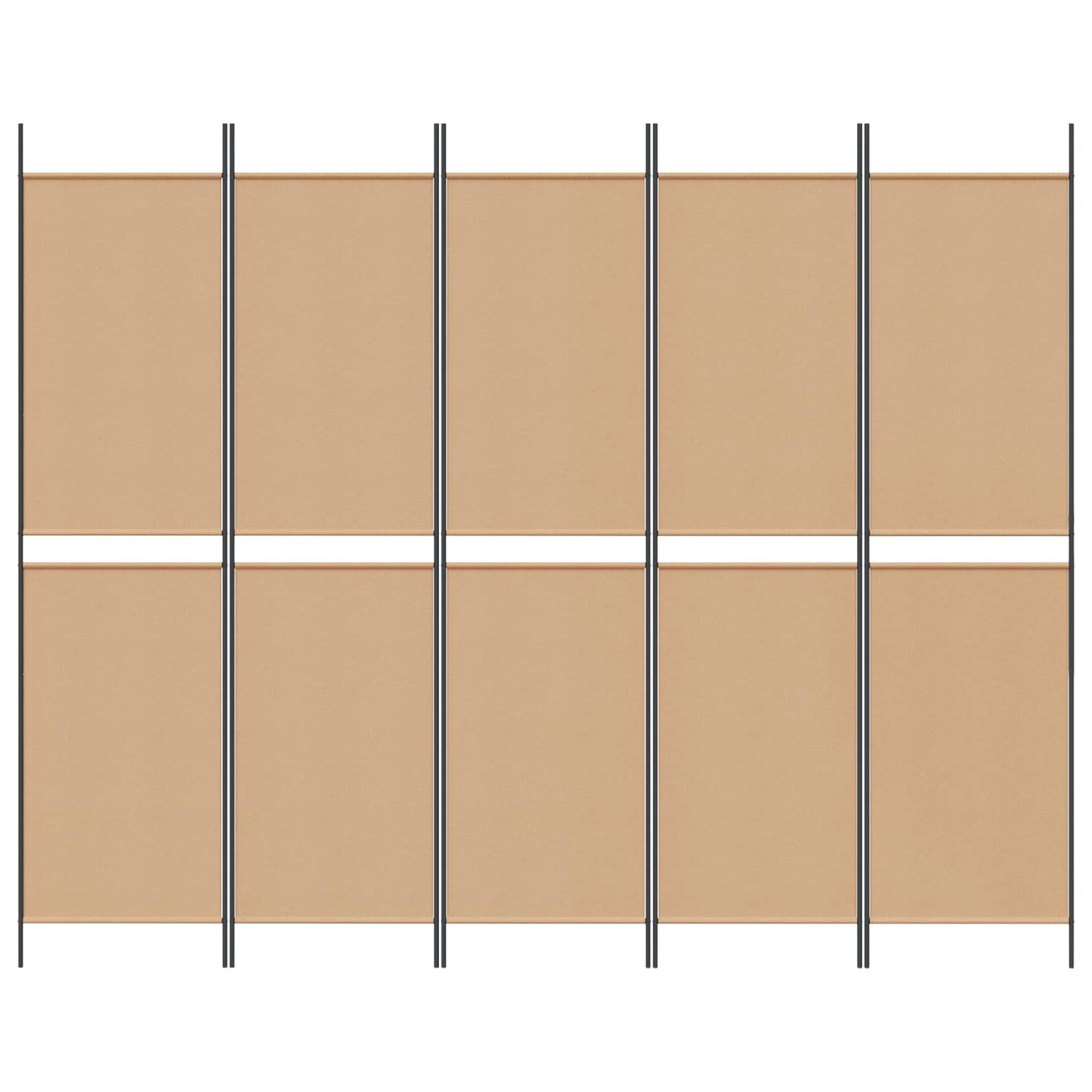 vidaXL 5-Panel Διχτυοθήκη Μπεζ 250 x 200 cm Ύφασμα