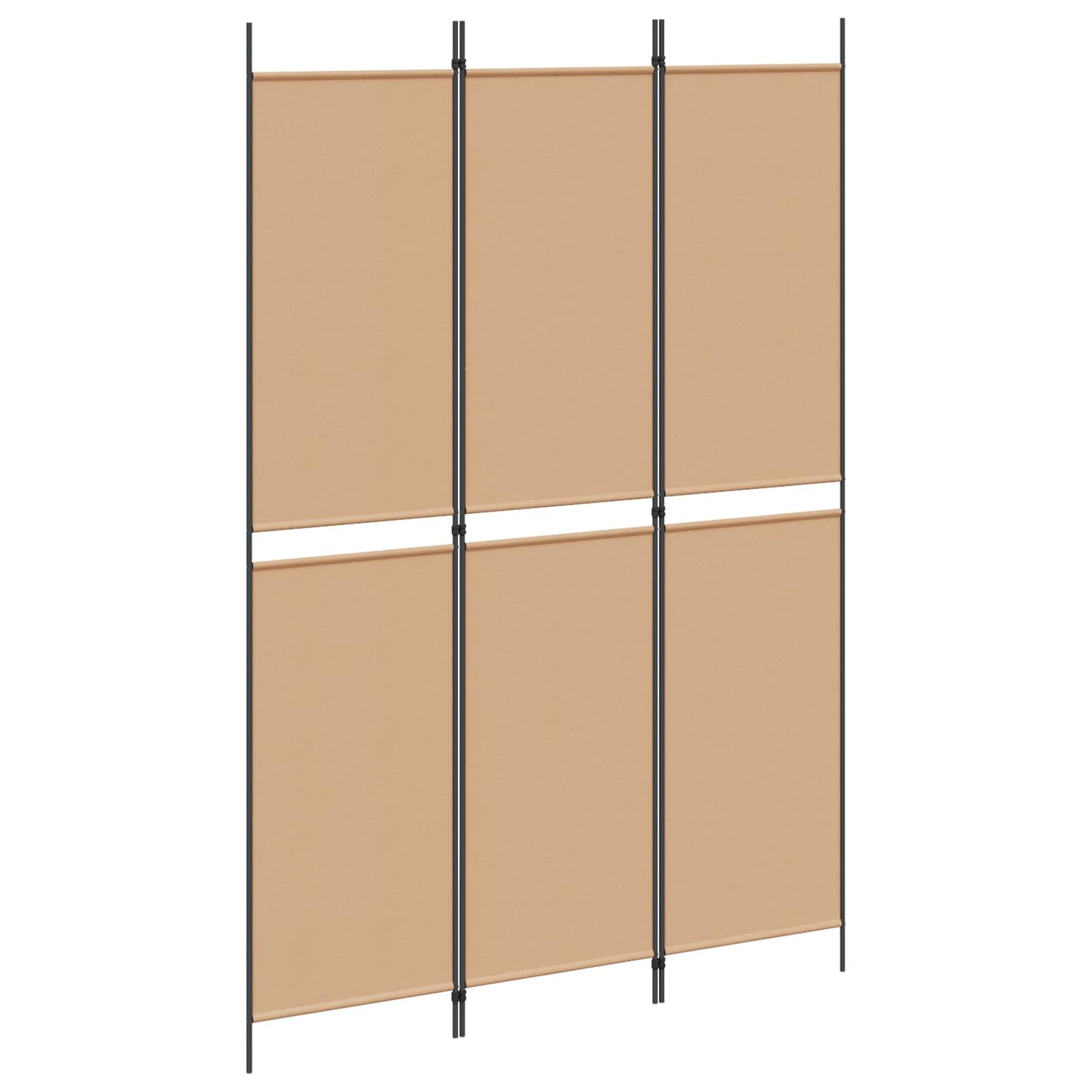 vidaXL 3-Panel Room Divider Μπεζ 150 x 220 cm Ύφασμα