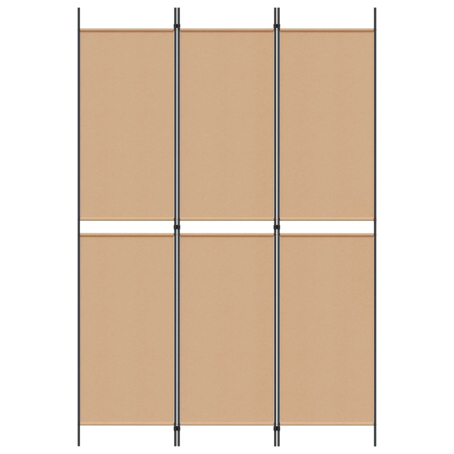 vidaXL 3-Panel Room Divider Μπεζ 150 x 220 cm Ύφασμα