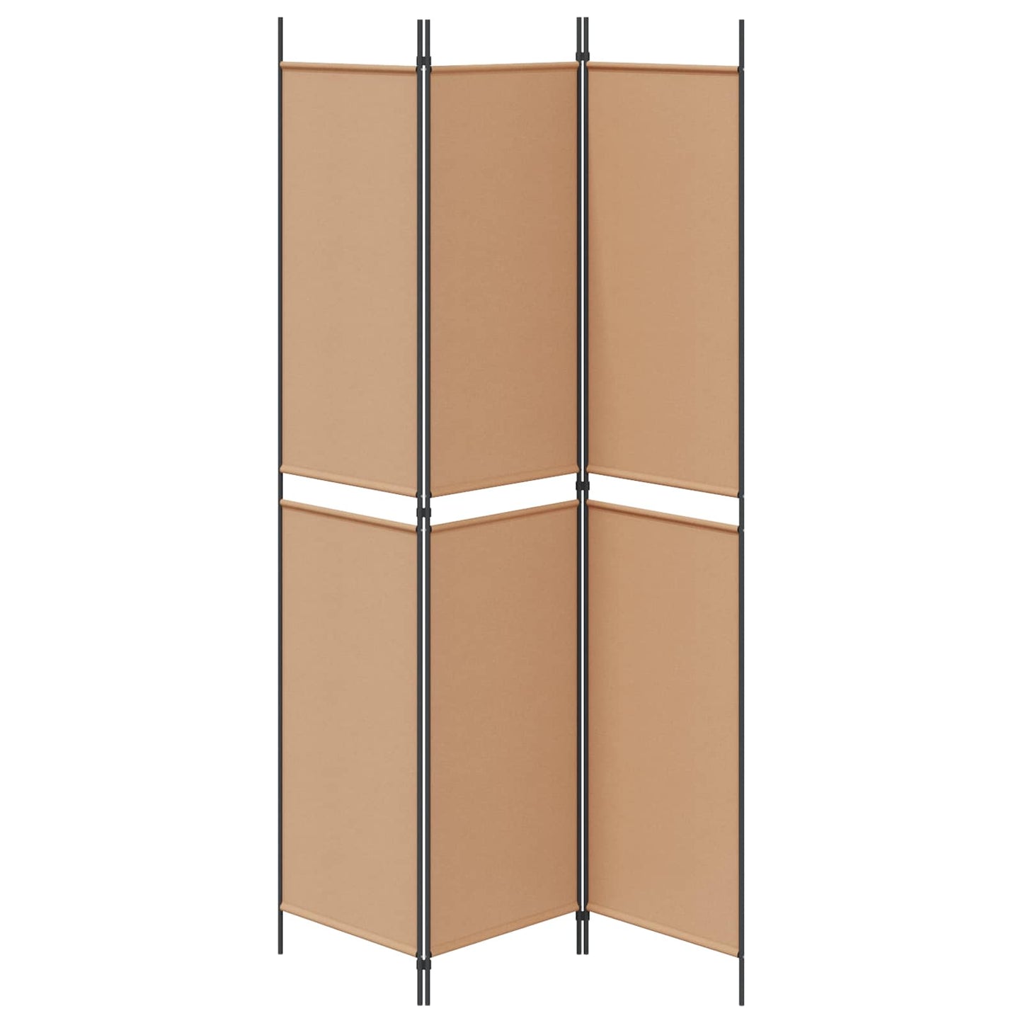 vidaXL 3-Panel Room Divider Μπεζ 150 x 220 cm Ύφασμα