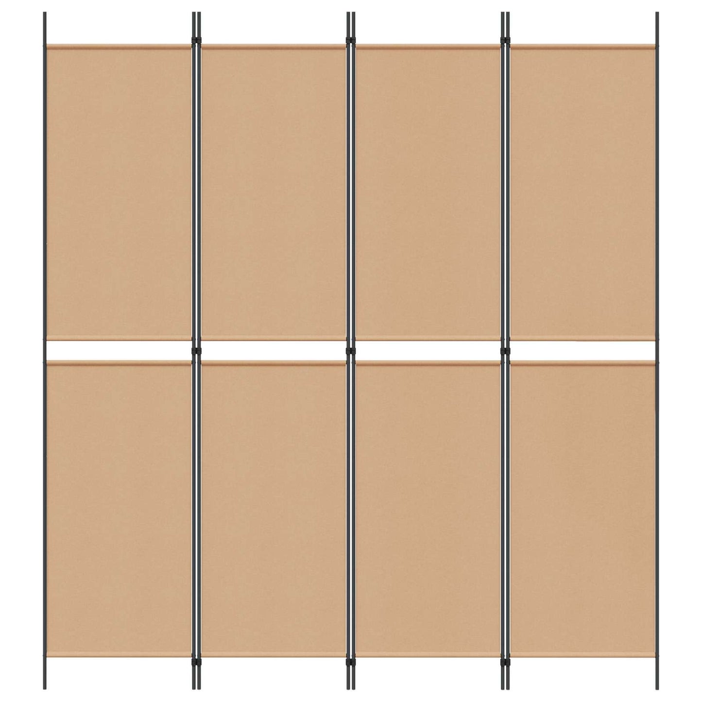 vidaXL Διαχωριστικό Δωματίου 4 Πάνελ Μπεζ 200 x 220 cm Ύφασμα