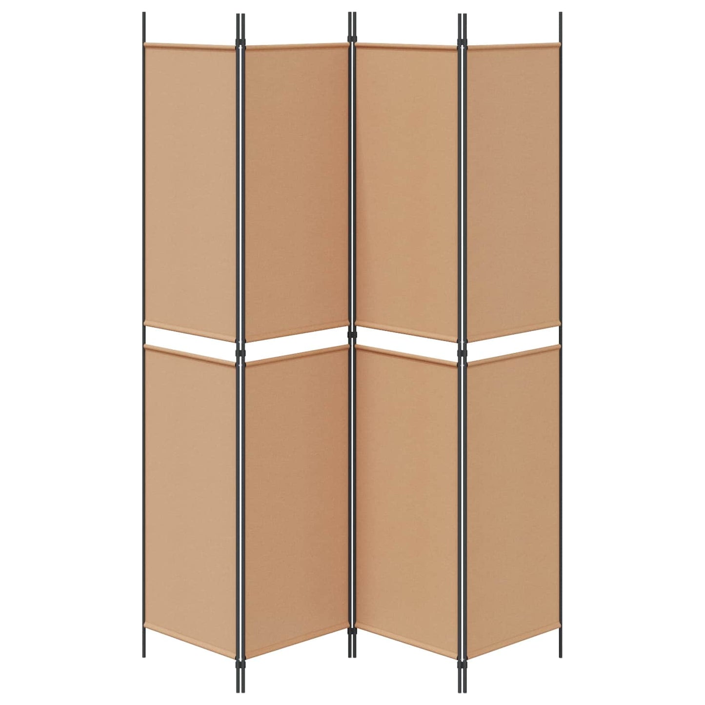 vidaXL Διαχωριστικό Δωματίου 4 Πάνελ Μπεζ 200 x 220 cm Ύφασμα