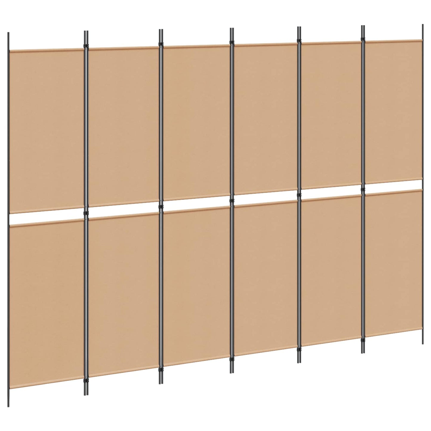 vidaXL Διαχωριστικό Δωματίου 6-Πάνελ Μπεζ 300 x 220 cm Ύφασμα