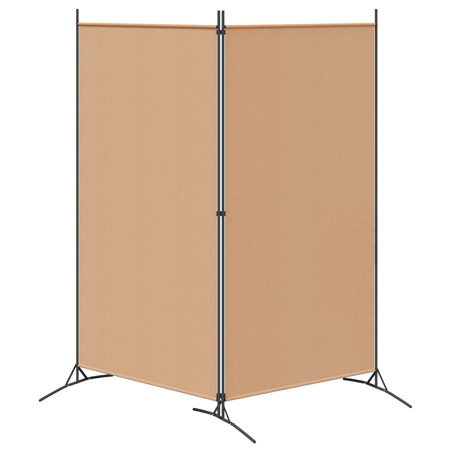 vidaXL Δίαυλος Δωματίου 2 Πάνελ Μπεζ 175 x 180 cm Ύφασμα
