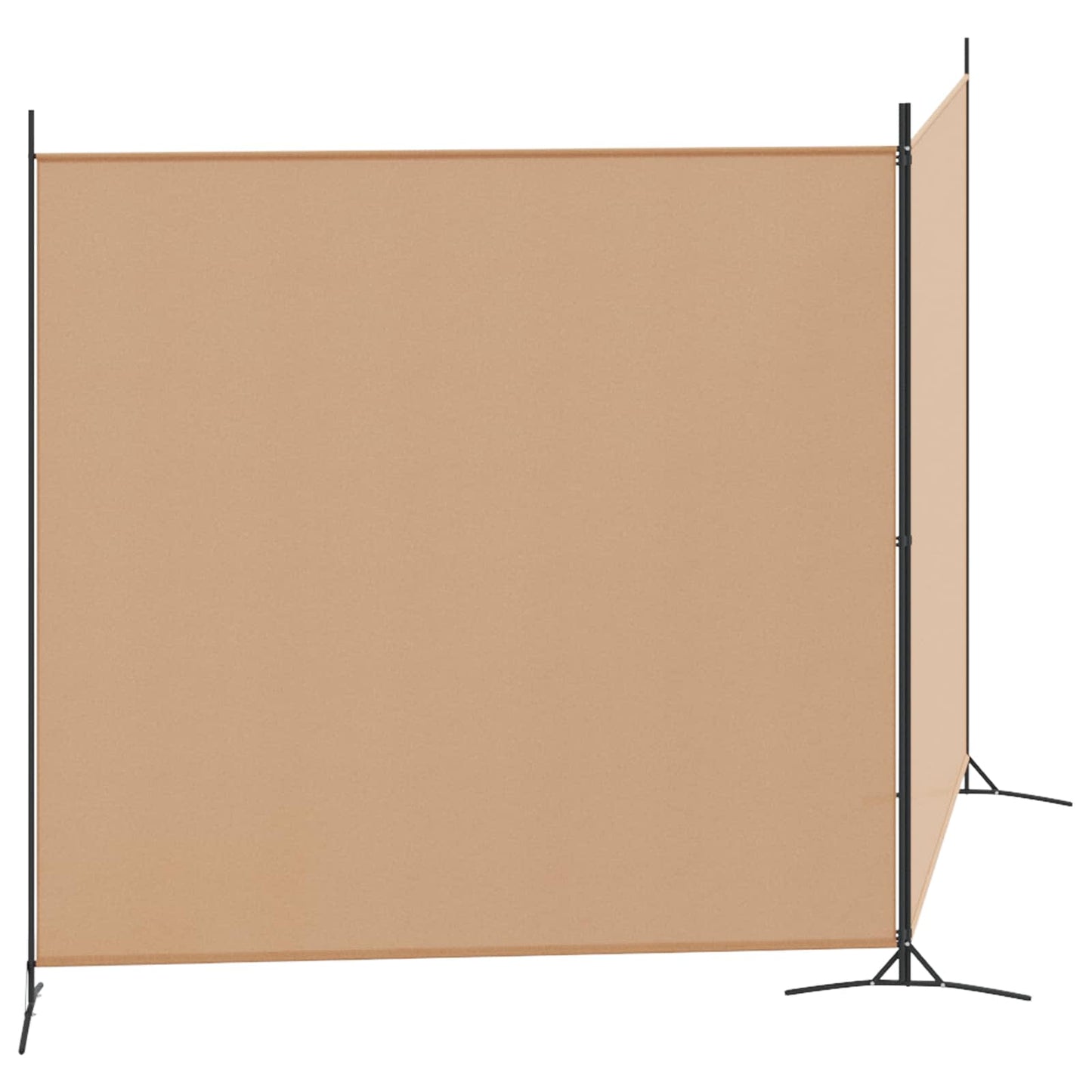 vidaXL Δίαυλος Δωματίου 2 Πάνελ Μπεζ 348 x 180 cm Ύφασμα
