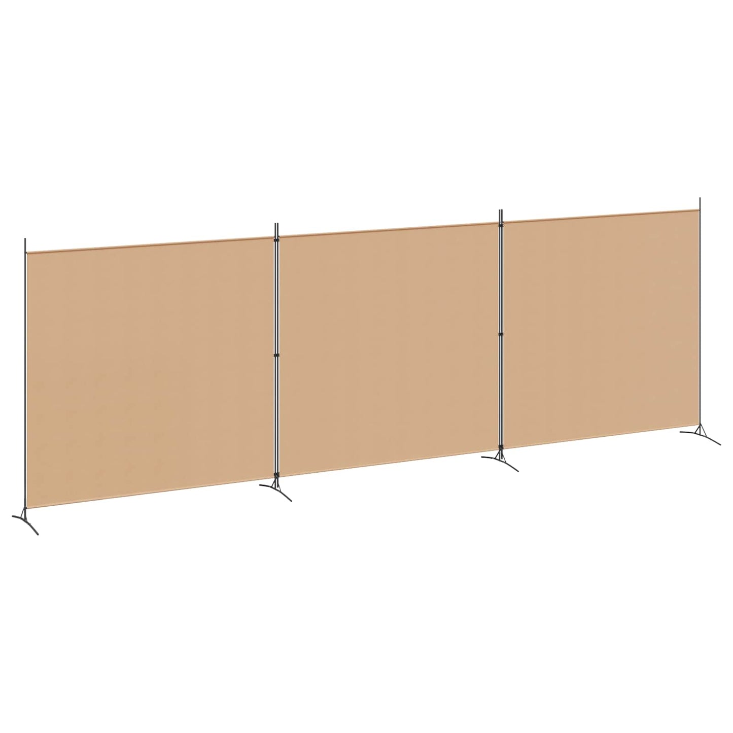 vidaXL 4-Πίνακας Διαχωριστικός Μπεζ 525 x 180 cm Ύφασμα