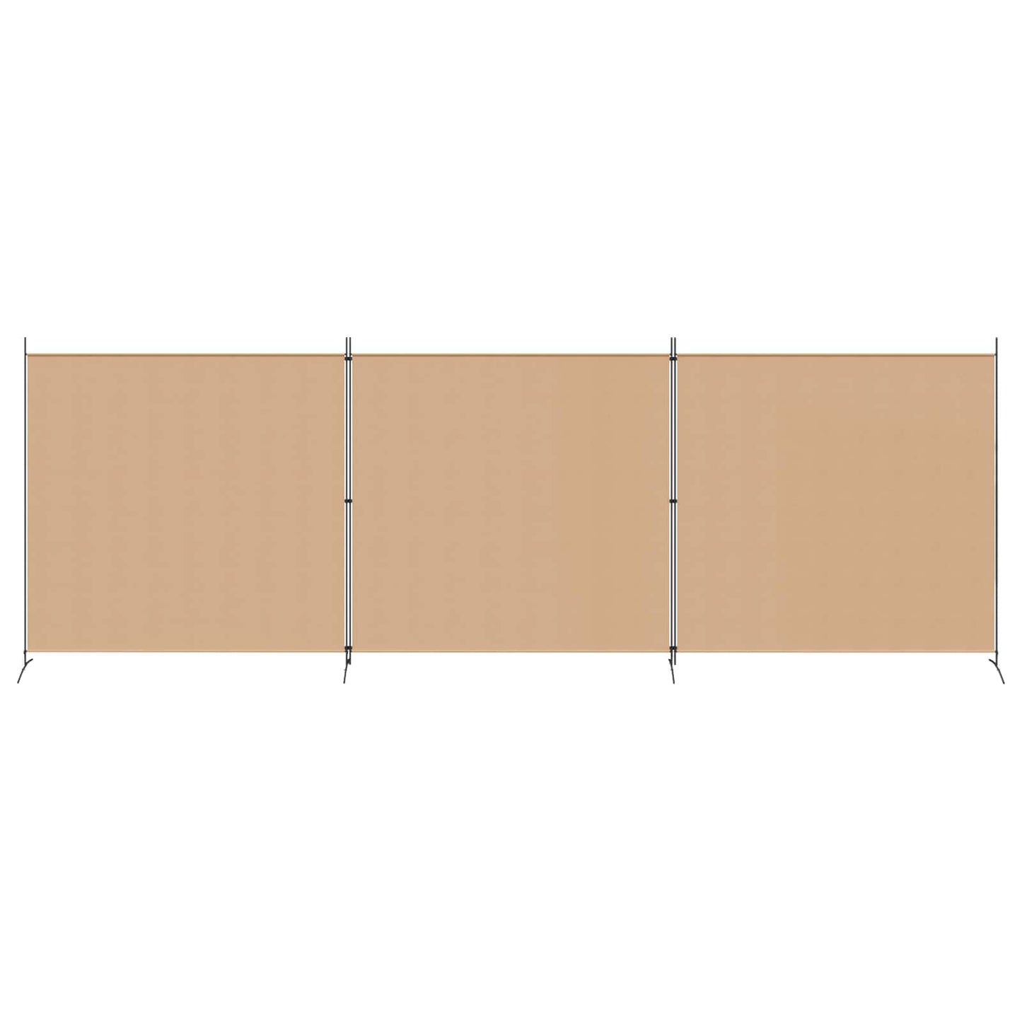 vidaXL 4-Πίνακας Διαχωριστικός Μπεζ 525 x 180 cm Ύφασμα