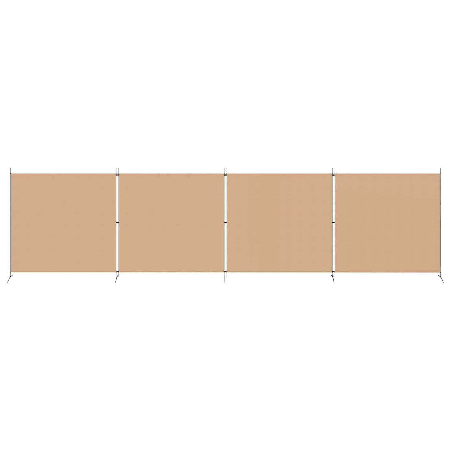 vidaXL 4-Πίνακας Διαχωριστικός Μπεζ 698 x 180 cm Ύφασμα