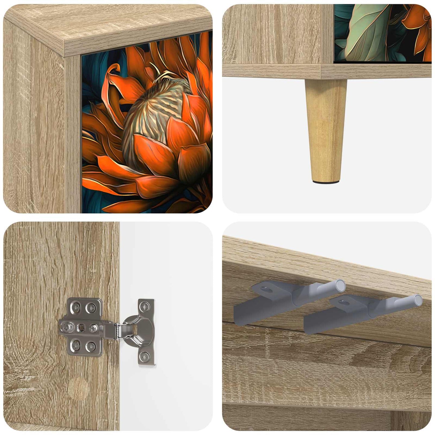 vidaXL Πλαϊνό γραφείο LOCHEM Sonoma 69 x 33 x 75 εκ.