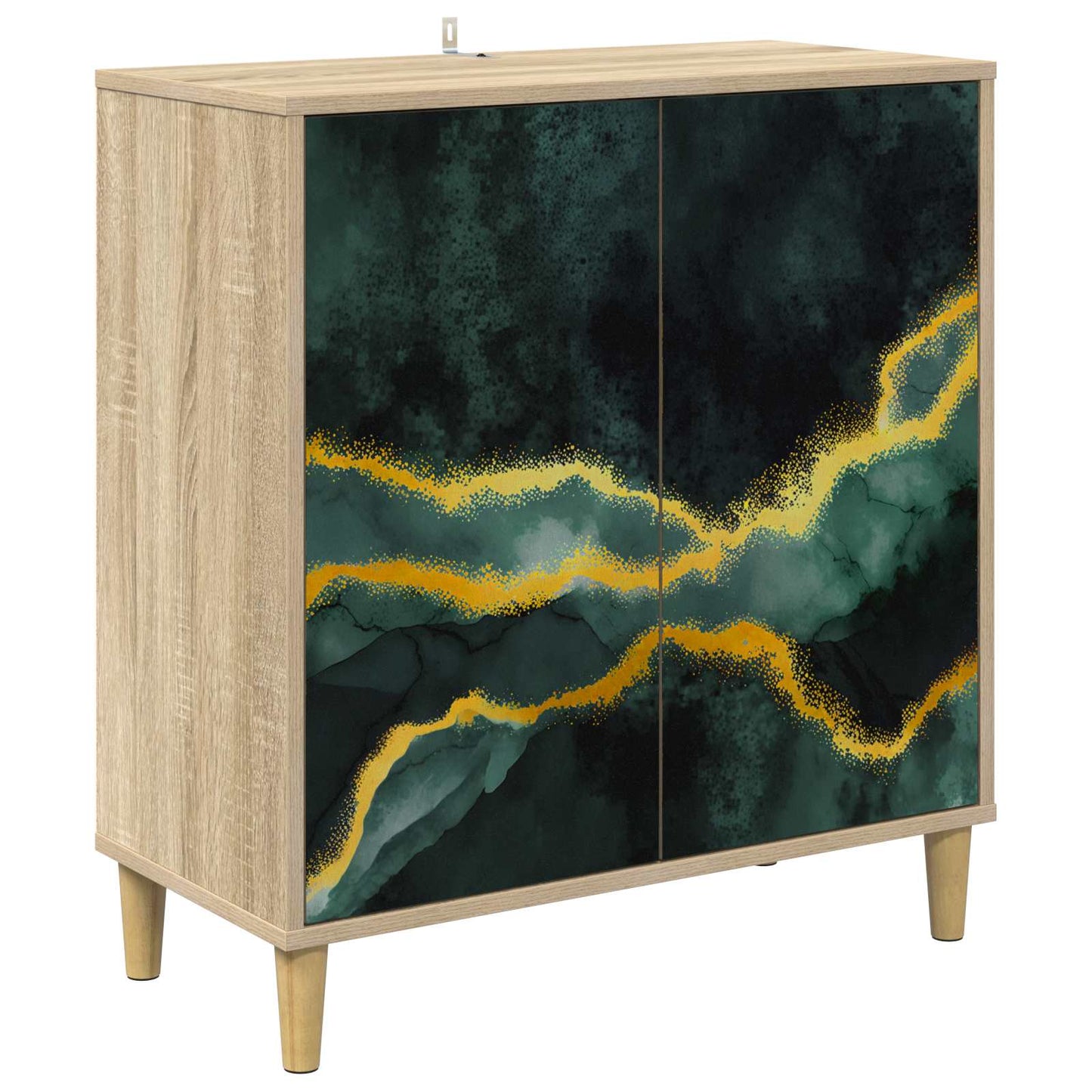 vidaXL Πλαϊνό γραφείο WIJHE Sonoma 69 x 33 x 75 εκ. Επεξεργασμένο Ξύλο