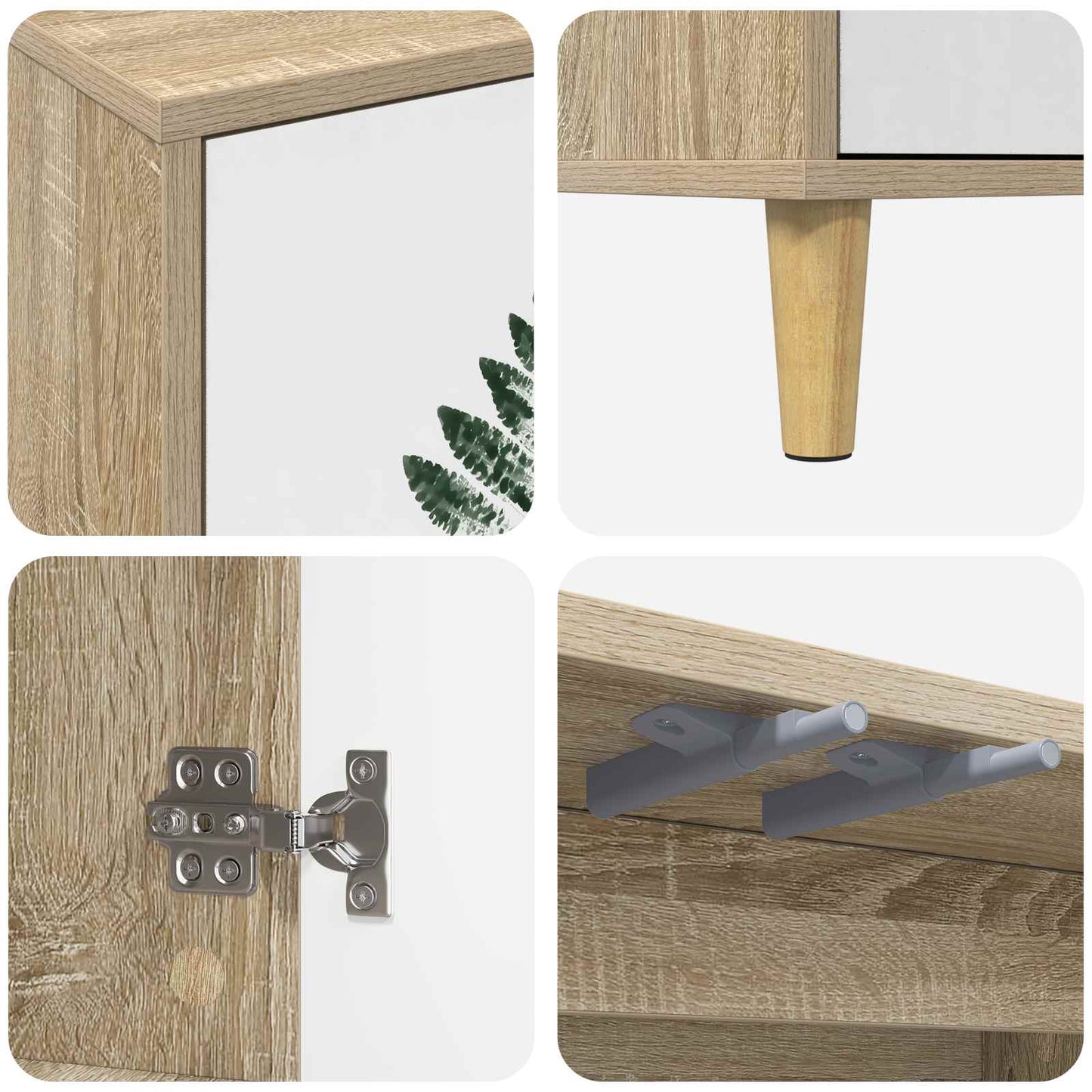 vidaXL Πλαϊνό γραφείο HANAU Sonoma 69 x 33 x 75 εκ. Επεξεργασμένο Ξύλο