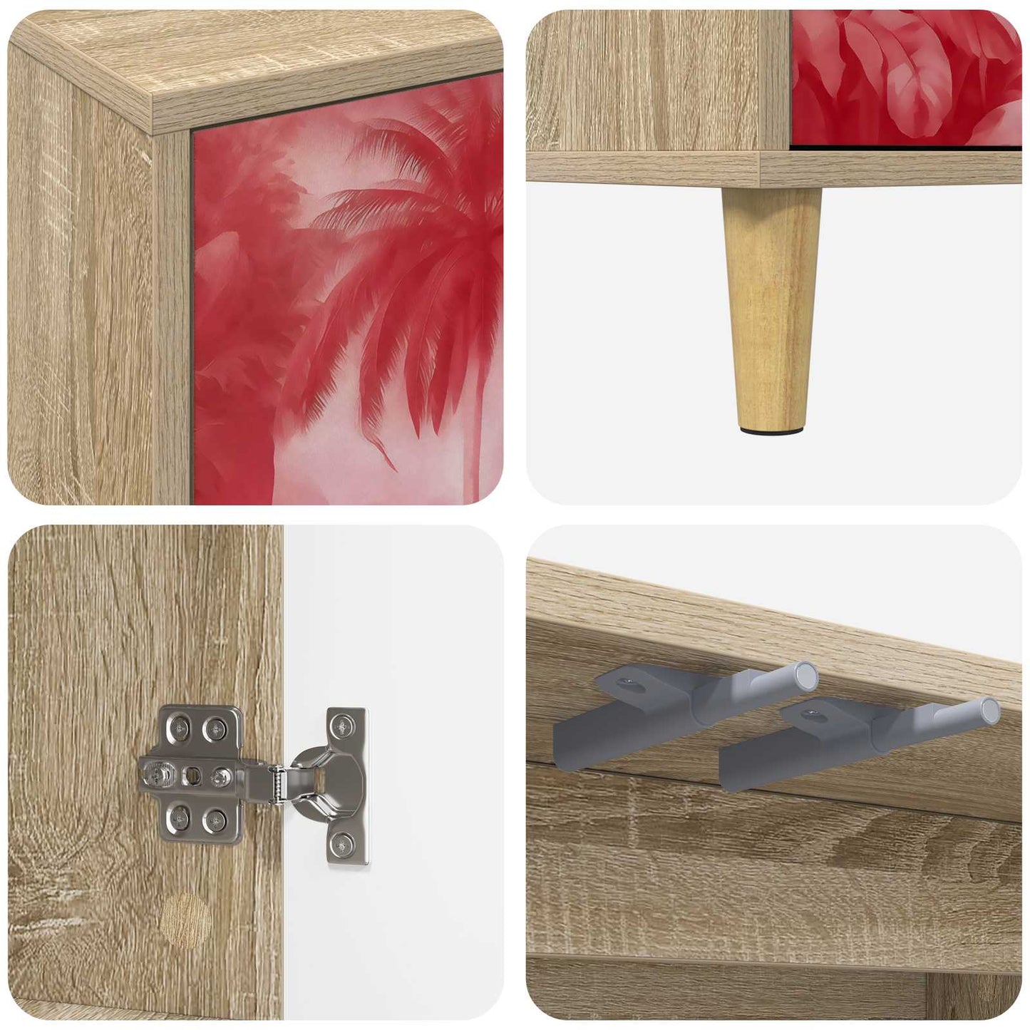 vidaXL Πλαϊνό γραφείο AACHEN Sonoma 69 x 33 x 75 εκ.