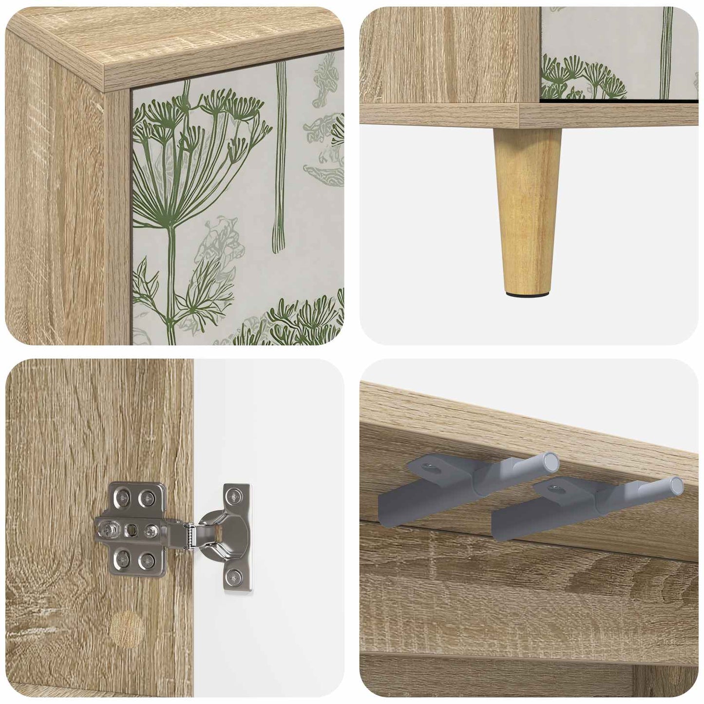vidaXL Πλαϊνό γραφείο GOTHA Sonoma 69 x 33 x 75 εκ. Επεξεργασμένο Ξύλο