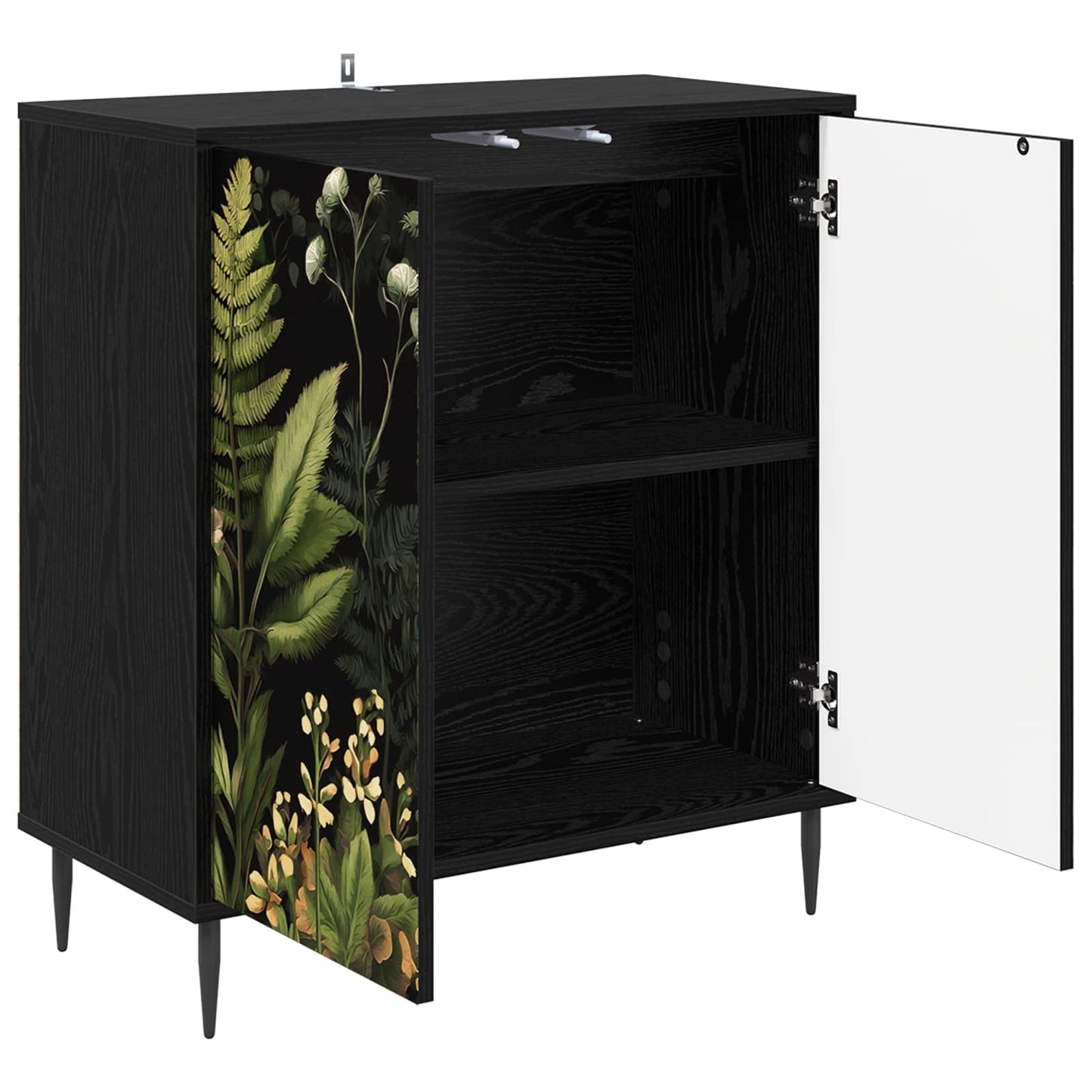 vidaXL Πλαϊνό γραφείο RHENEN Μαύρη Δρυς 69 x 33 x 76 εκ.