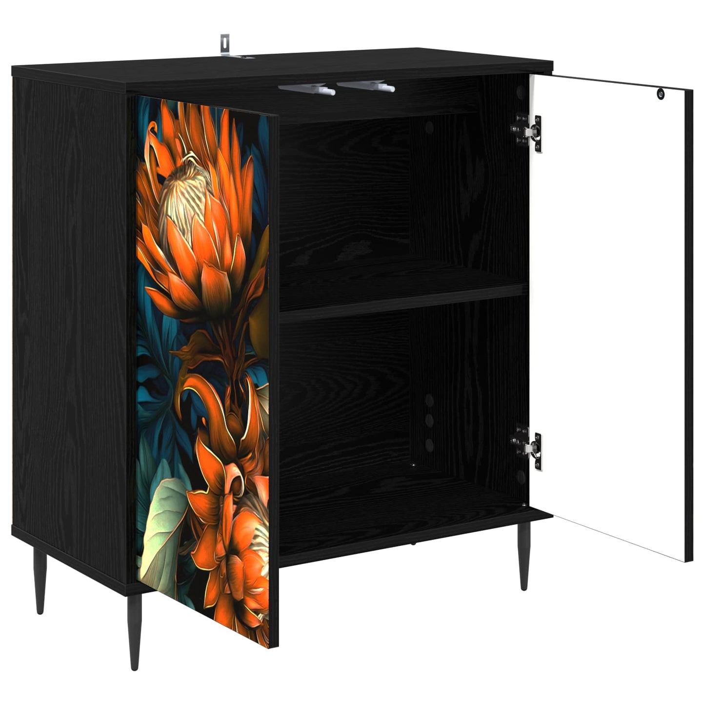 vidaXL Πλαϊνό γραφείο LOCHEM Μαύρη Δρυς 69 x 33 x 76 εκ.