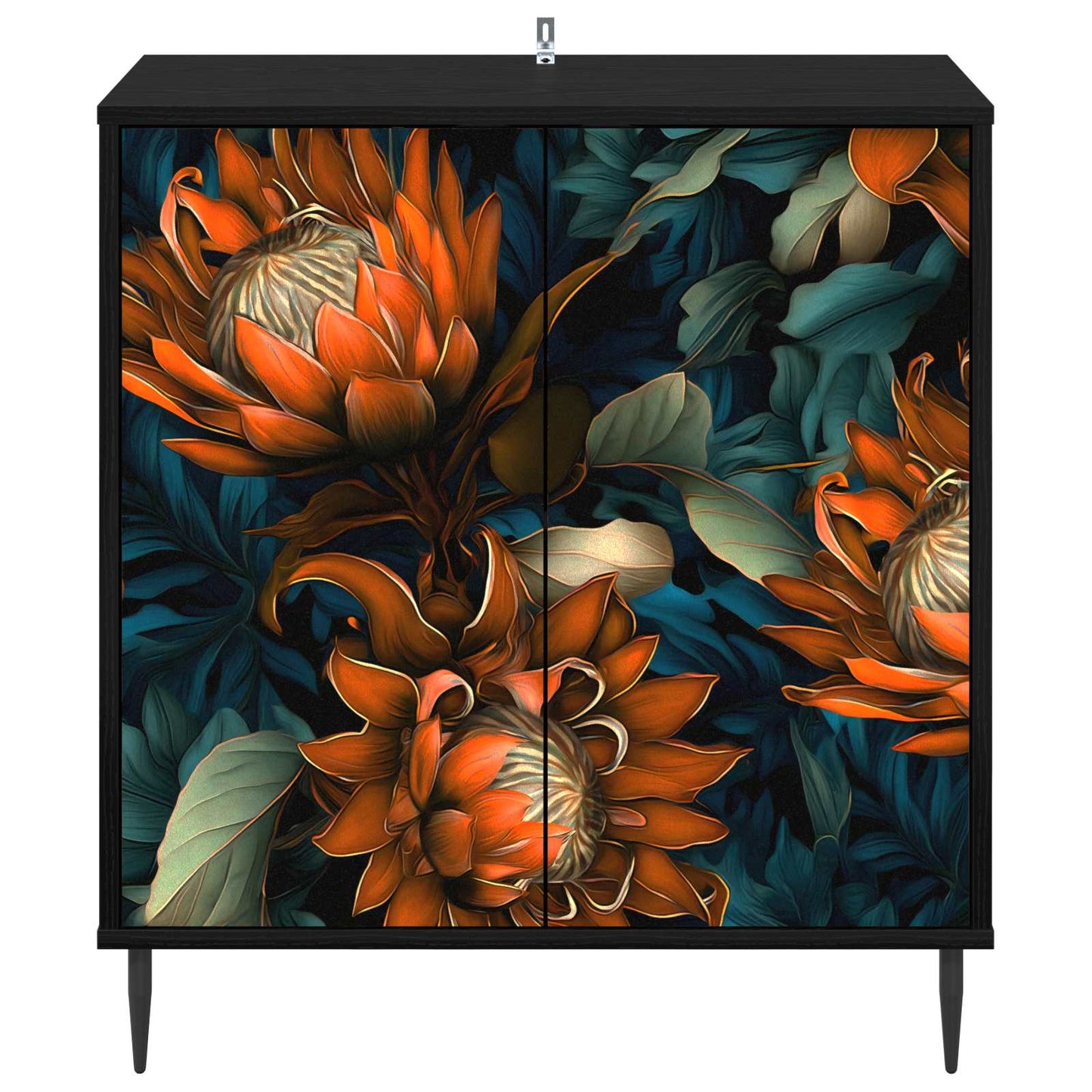 vidaXL Πλαϊνό γραφείο LOCHEM Μαύρη Δρυς 69 x 33 x 76 εκ.