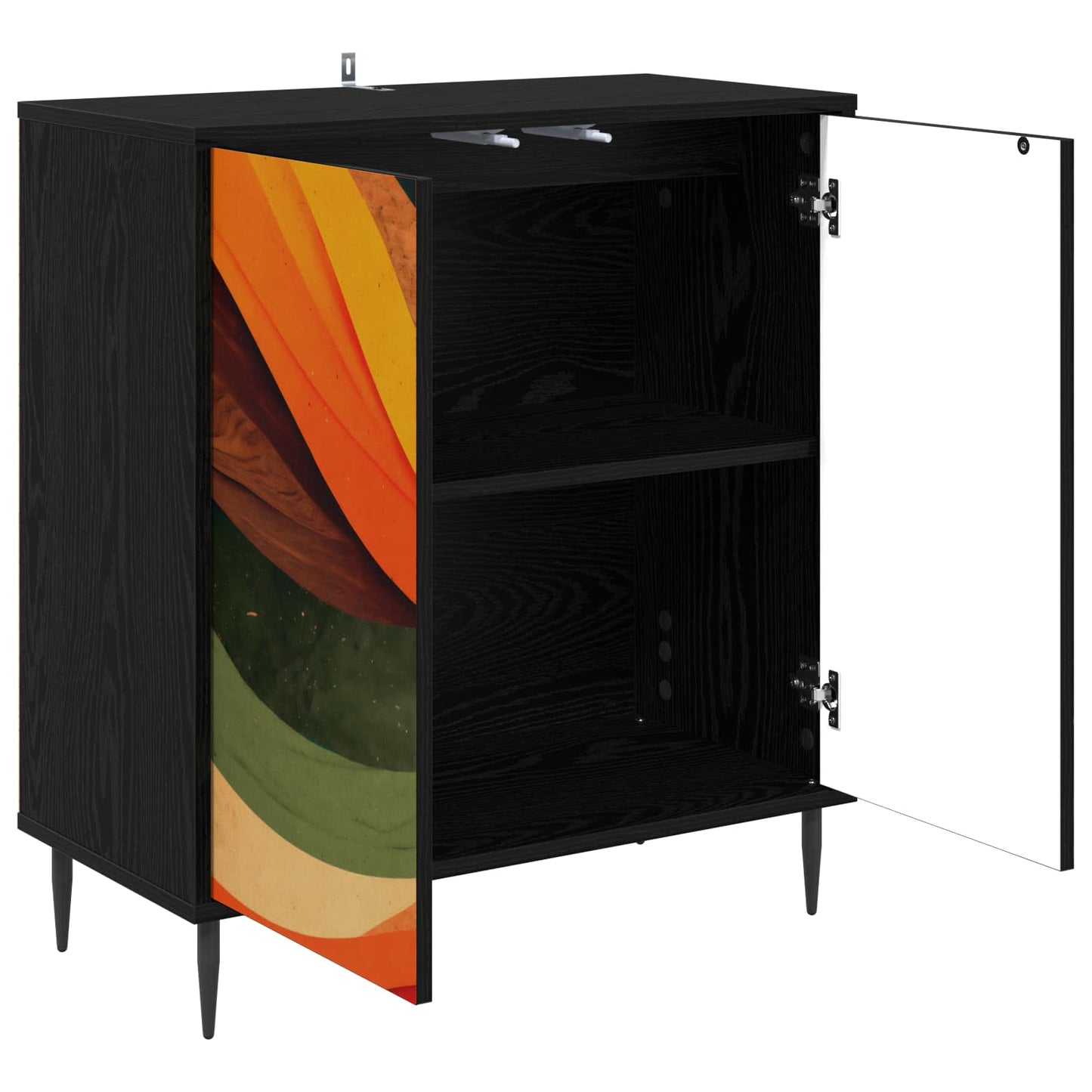 vidaXL Πλαϊνό γραφείο BONN Μαύρη Δρυς 69 x 33 x 76 εκ.