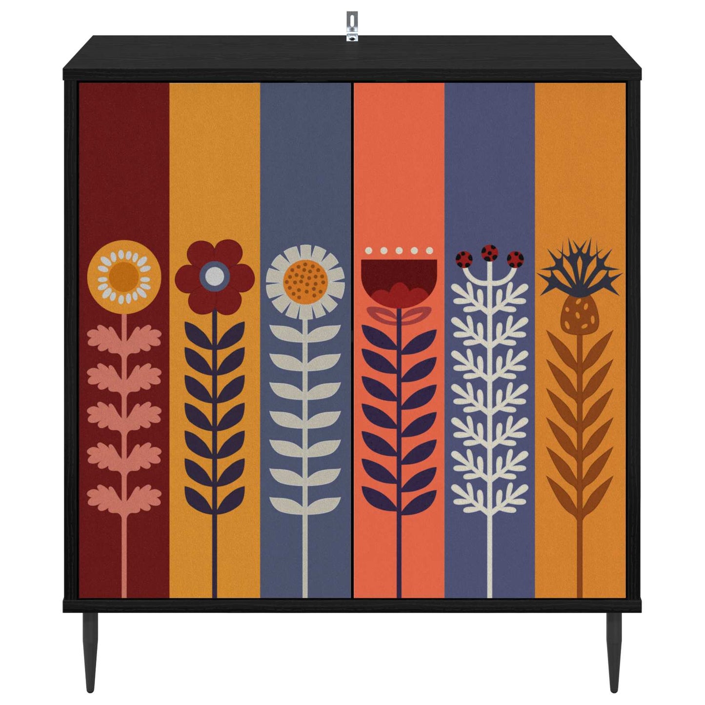vidaXL Πλαϊνό γραφείο ESSEN Μαύρη Δρυς 69 x 33 x 76 εκ.