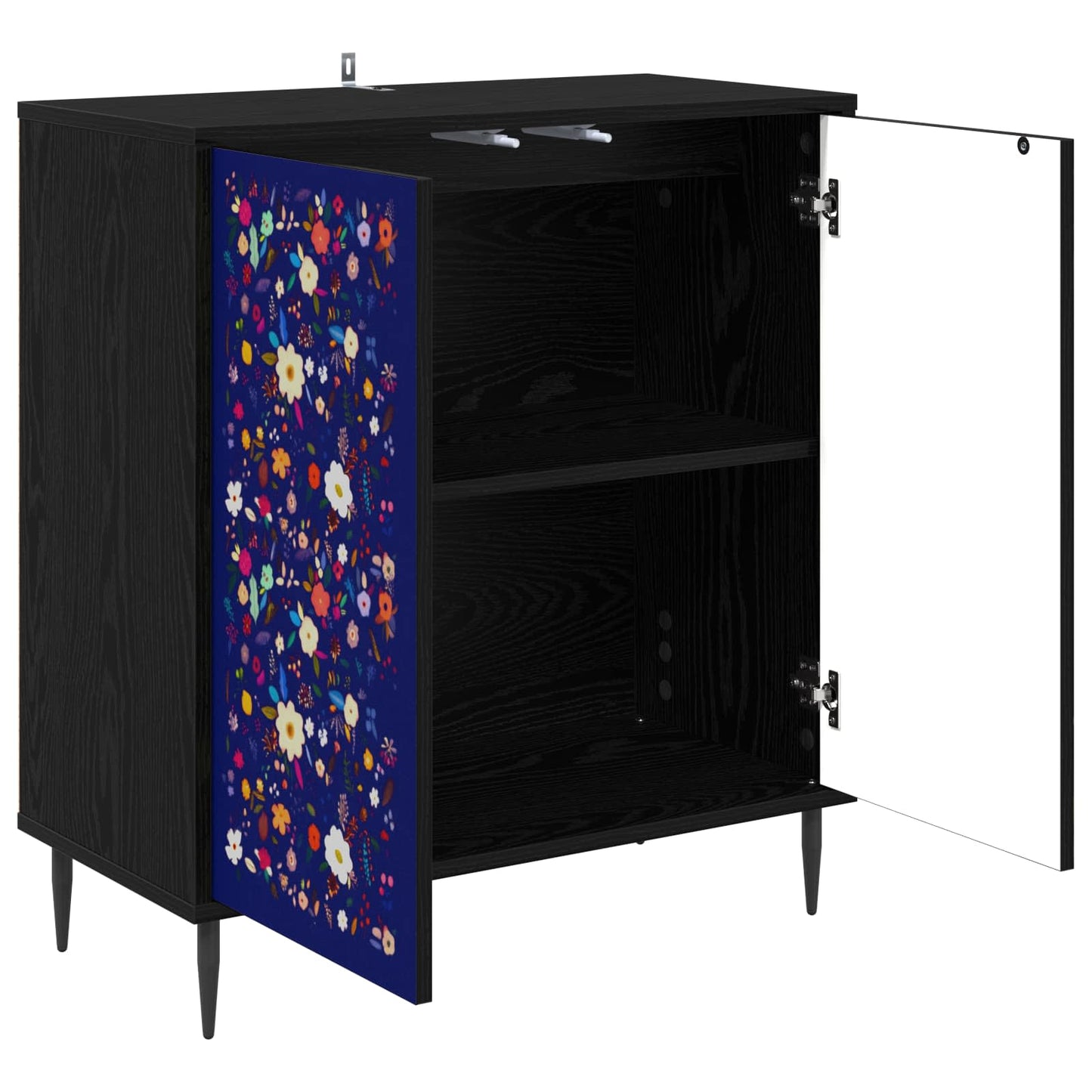 vidaXL Πλαϊνό γραφείο MAINZ Μαύρη Δρυς 69 x 33 x 76 εκ.
