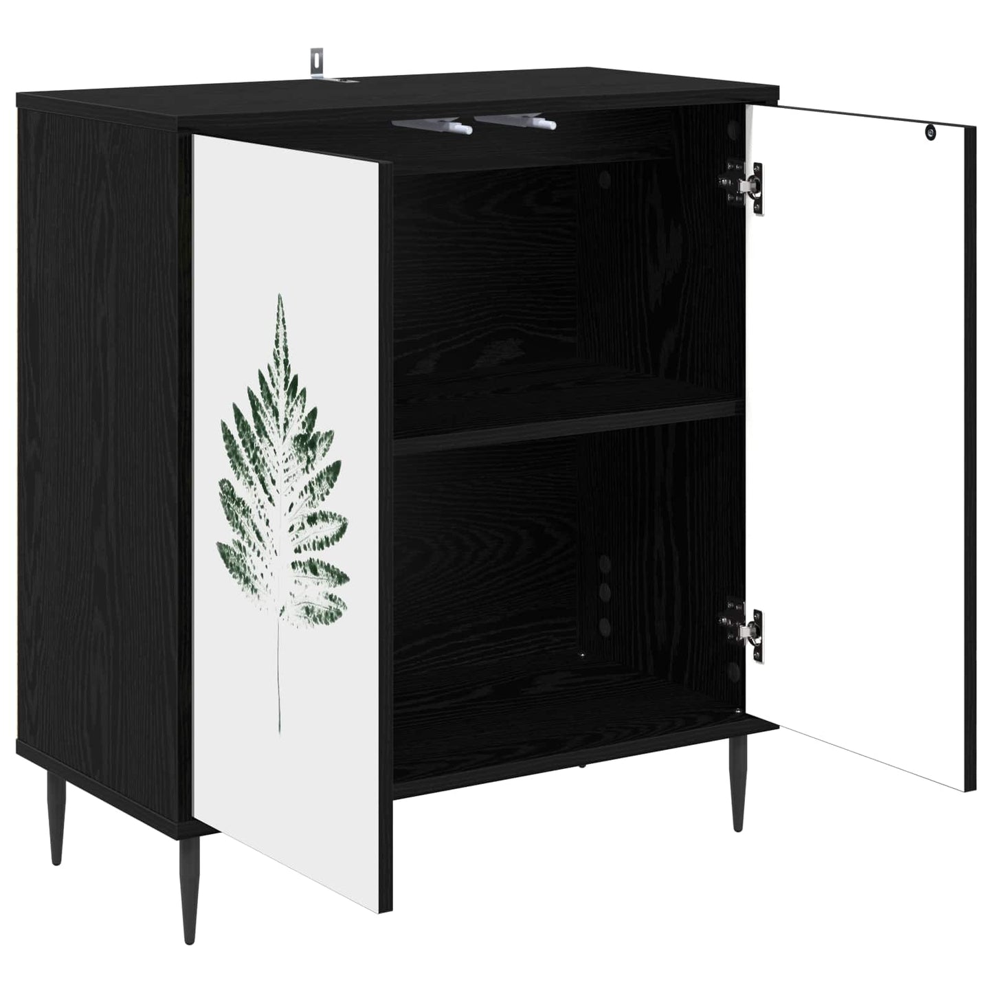 vidaXL Πλαϊνό γραφείο HANAU Μαύρη Δρυς 69 x 33 x 76 εκ.