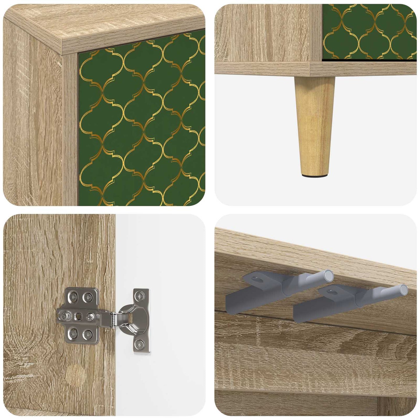 vidaXL Πλαϊνό γραφείο GELEEN Sonoma 102 x 33 x 75 εκ.