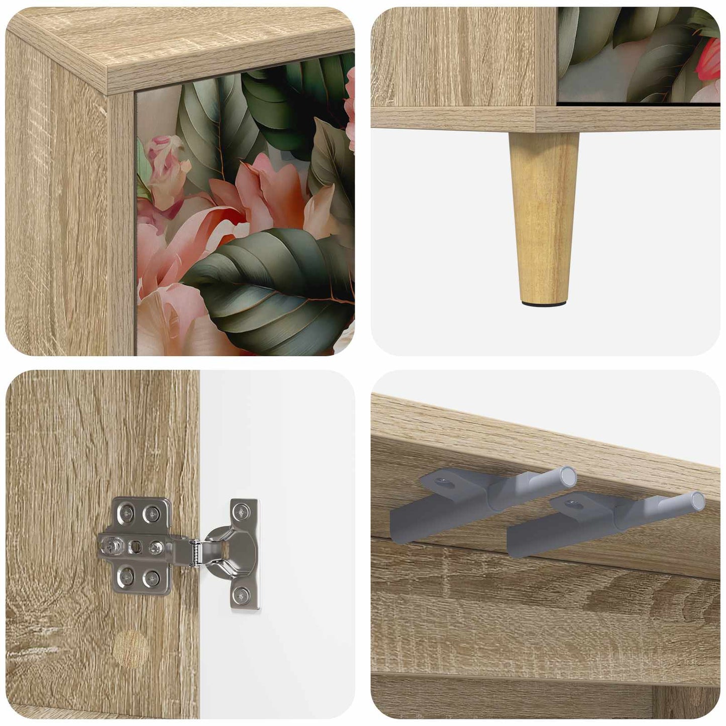 vidaXL Πλαϊνό γραφείο BORNE Sonoma 102 x 33 x 75 εκ.